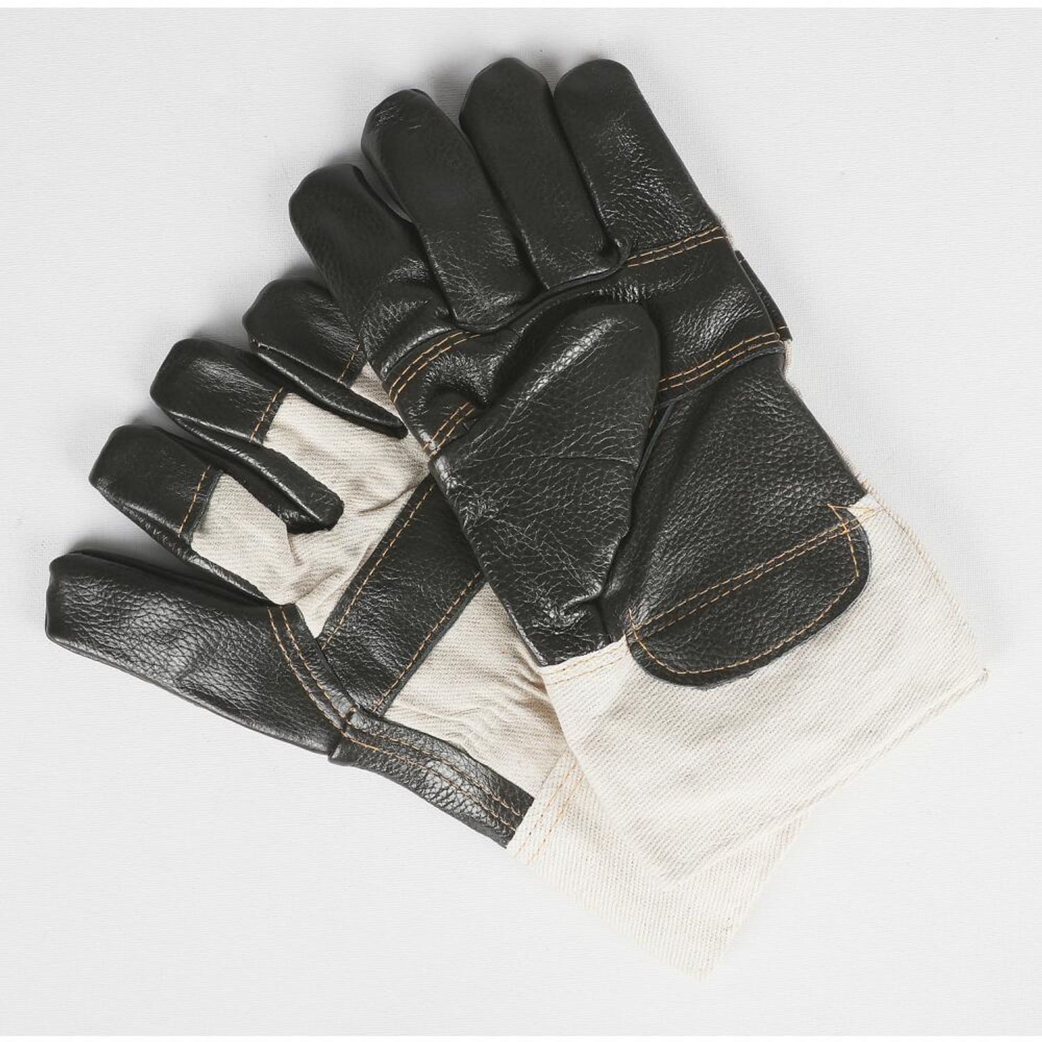 BURI Gartenhandschuhe 6x Arbeitshandschuhe Leder Gefüttert Beschichtung Garten Montage Paar