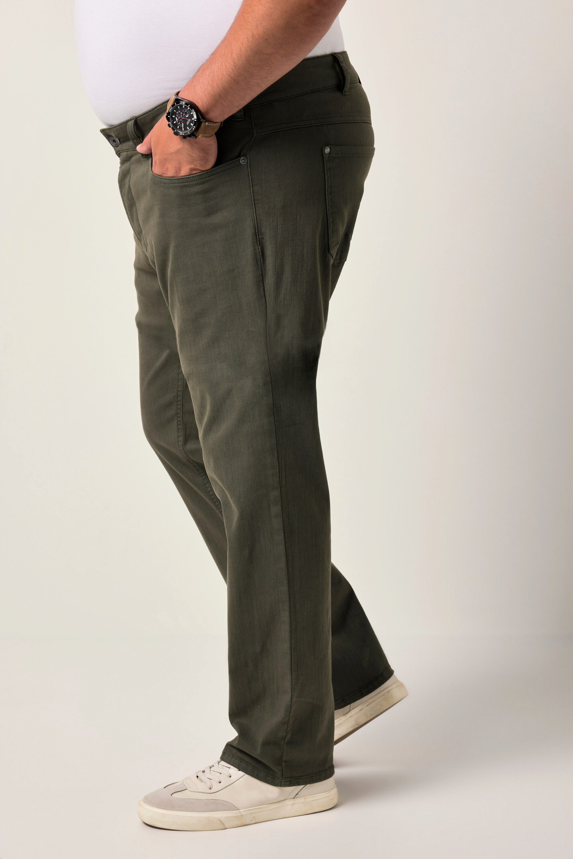 Men Plus 5-Pocket-Jeans Color-Jeans Denim Bauchfit Regular Fit 5-Pocket