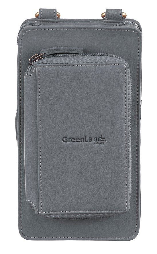 GreenLand Nature Handytasche NATURE Soft, mit aufgesetzter Börse und RFID-Schutz