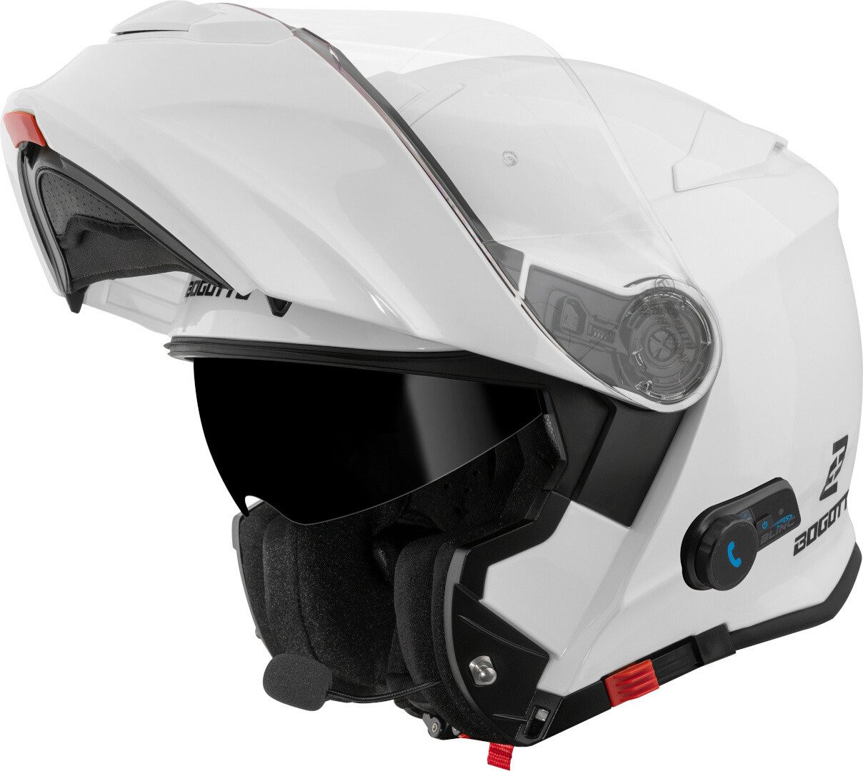 Bogotto Motorradhelm H271 BT Bluetooth Klapphelm, Integriertes Kommunikationssystem,geeignet Für Brillenträger,vorb