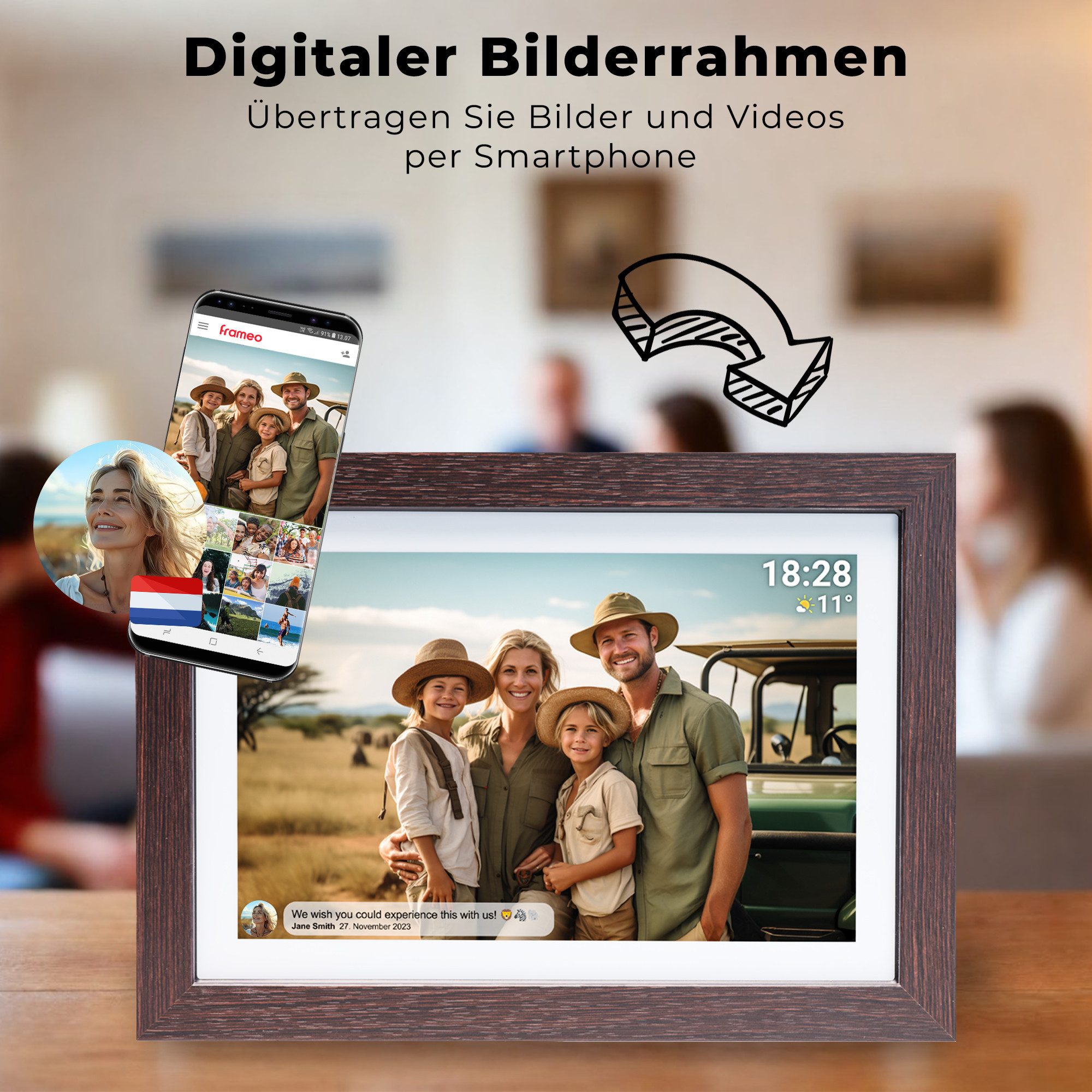 Denver PFF-1042DW Digitaler Bilderrahmen (25.65 cm/10.1) günstig online kaufen