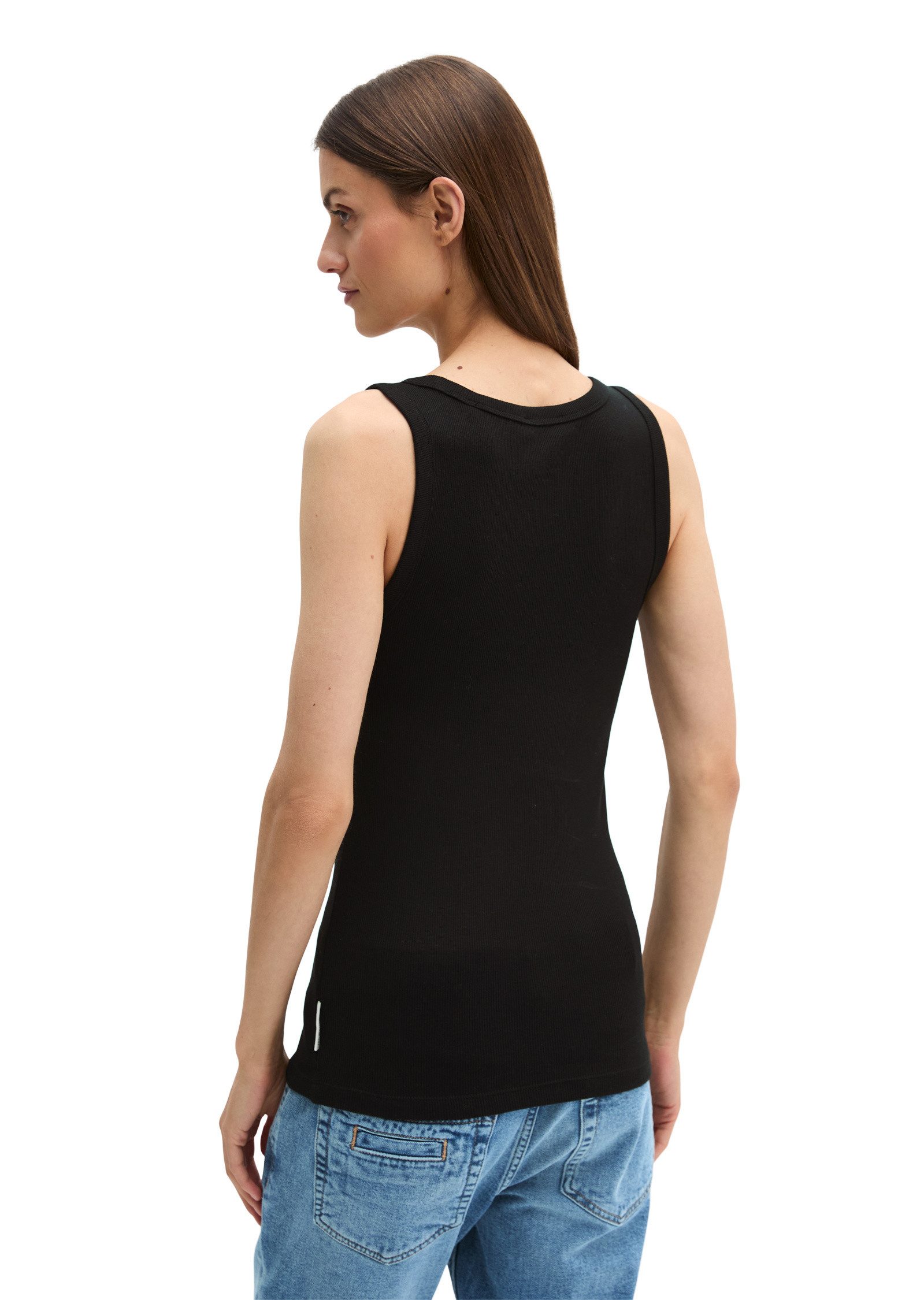Marc O'Polo T-Shirt aus elastischem Rippjersey
