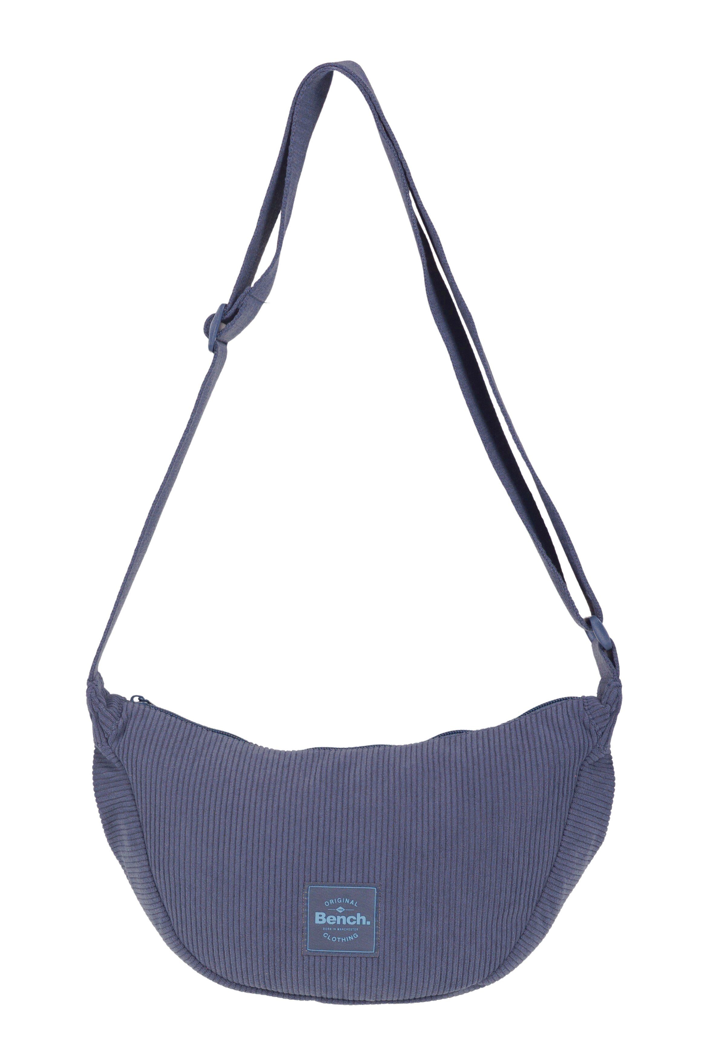 Bench. Handtasche Crossbag Moon Bag Schultertasche Slingbag Medium, Damentasche Damen Freizeittasche Mond Form Cord 64230 + Etui