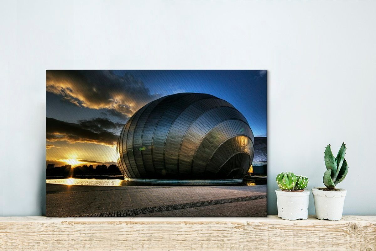 (1 30x20 Glasgow OneMillionCanvasses® Aufhängefertig, Schottland, Leinwandbild cm Leinwandbilder, St), - - Theater Wanddeko, Wandbild