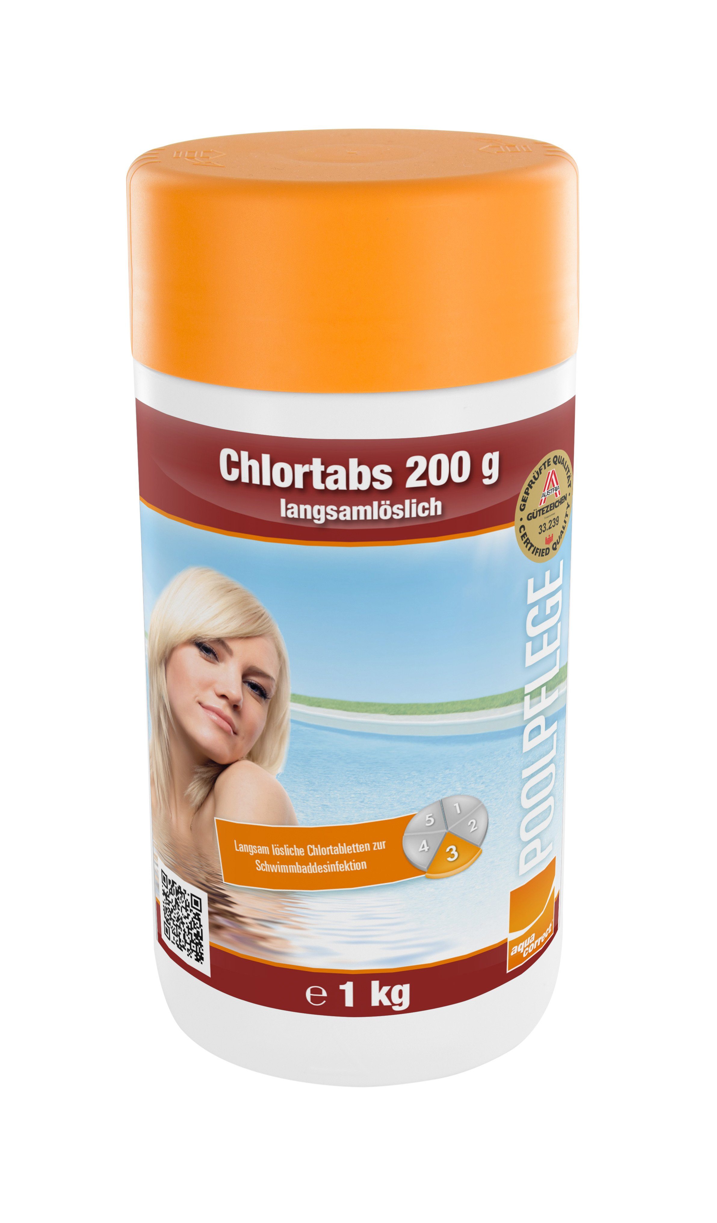 Steinbach Pool Chlortabletten Chlortabs 200g, langsam löslich, (Packung)