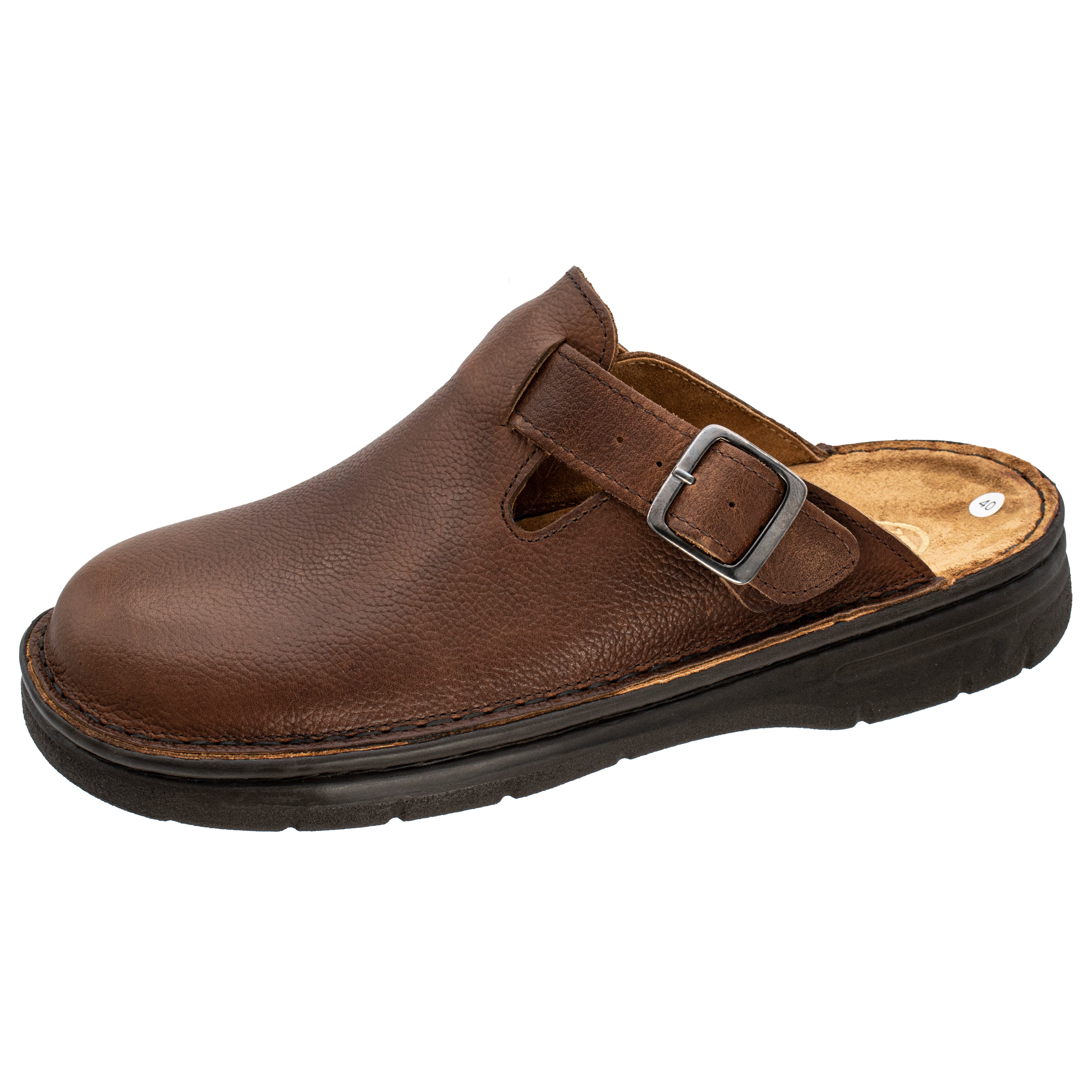 Fischer-Markenschuh Claudio Pantolette geprägtes Nappaleder, gepolstertes günstig online kaufen