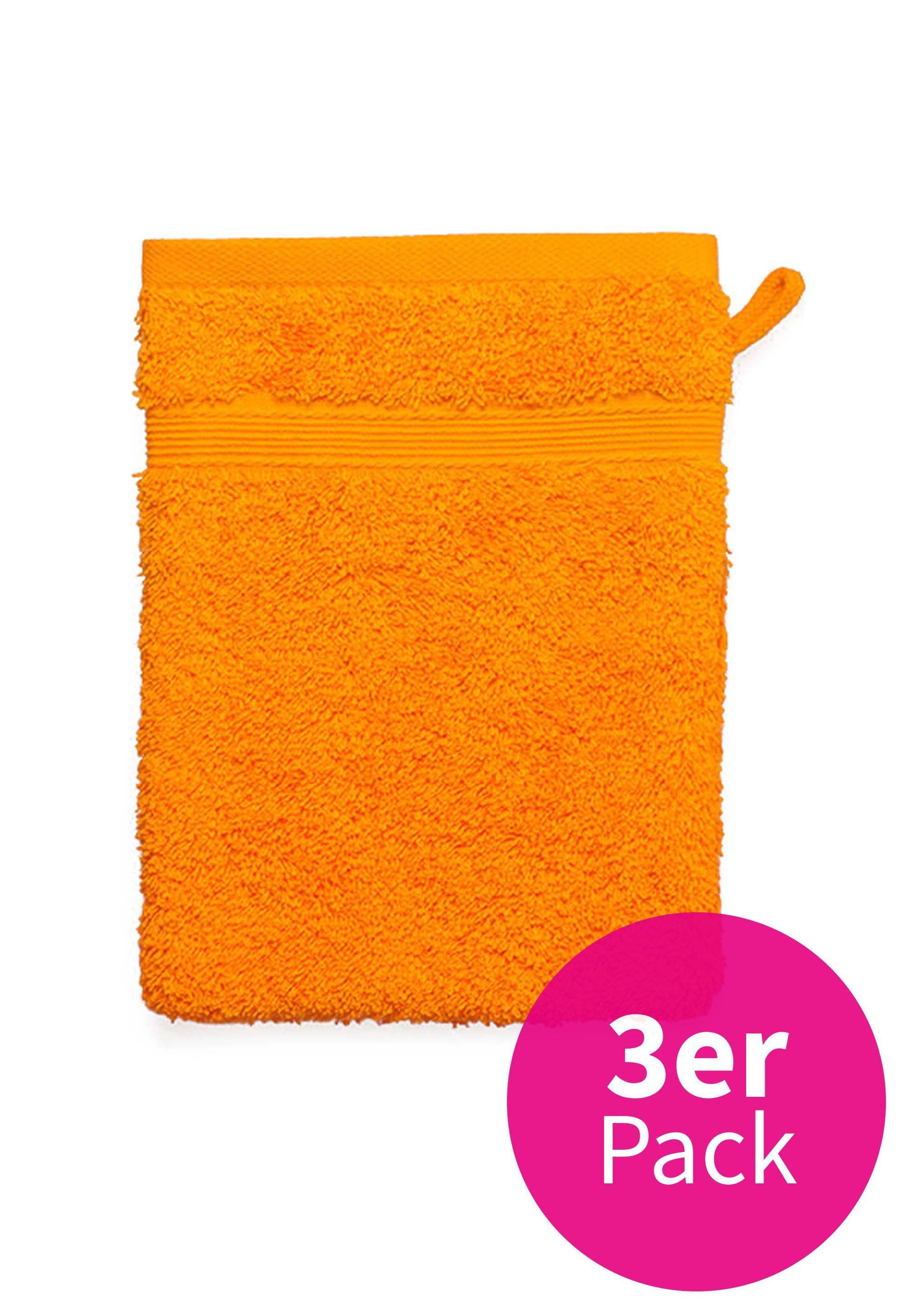 Waschlappen spa breiter Avantgarde grand mit grace Webbordüre (3-tlg), orange