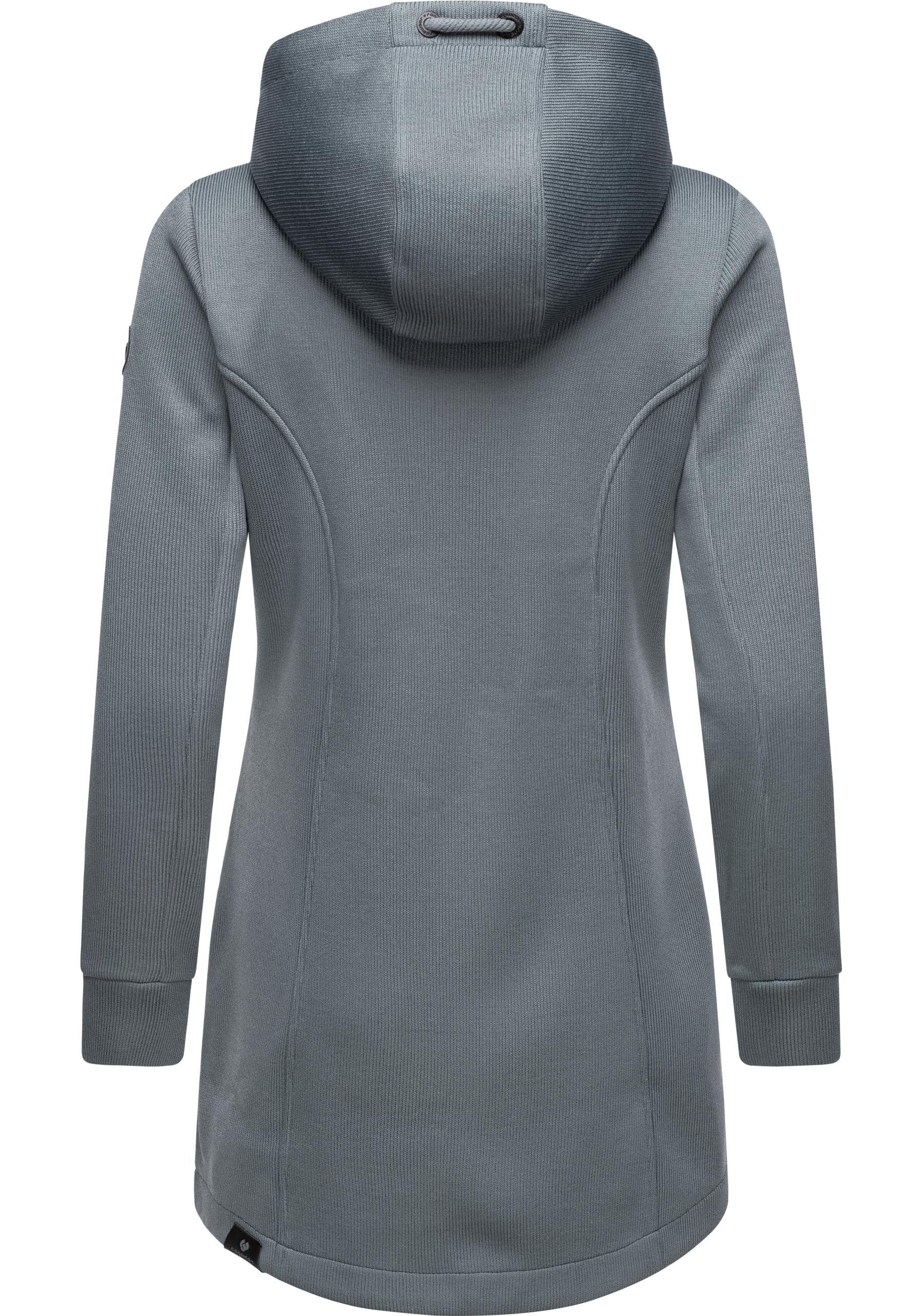 Ragwear Kapuzensweatjacke Letti Bonded Sportliche Kapuzenjacke in Feinstrick-Optik