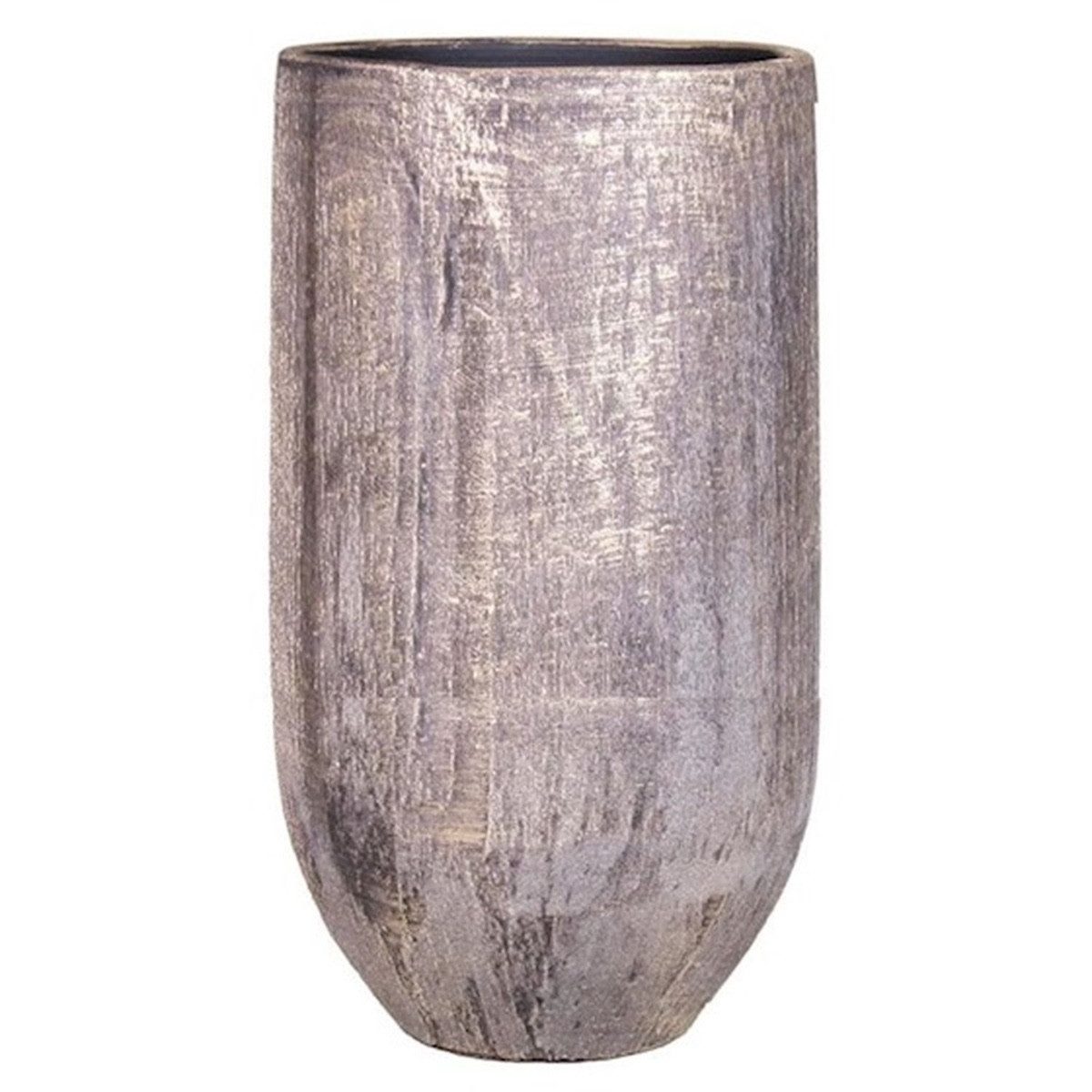 INNA-Glas Dekovase Keramik Blumenvase AETIOS, Farbverlauf, Gold-braun, 45 cm, Ø 20 cm