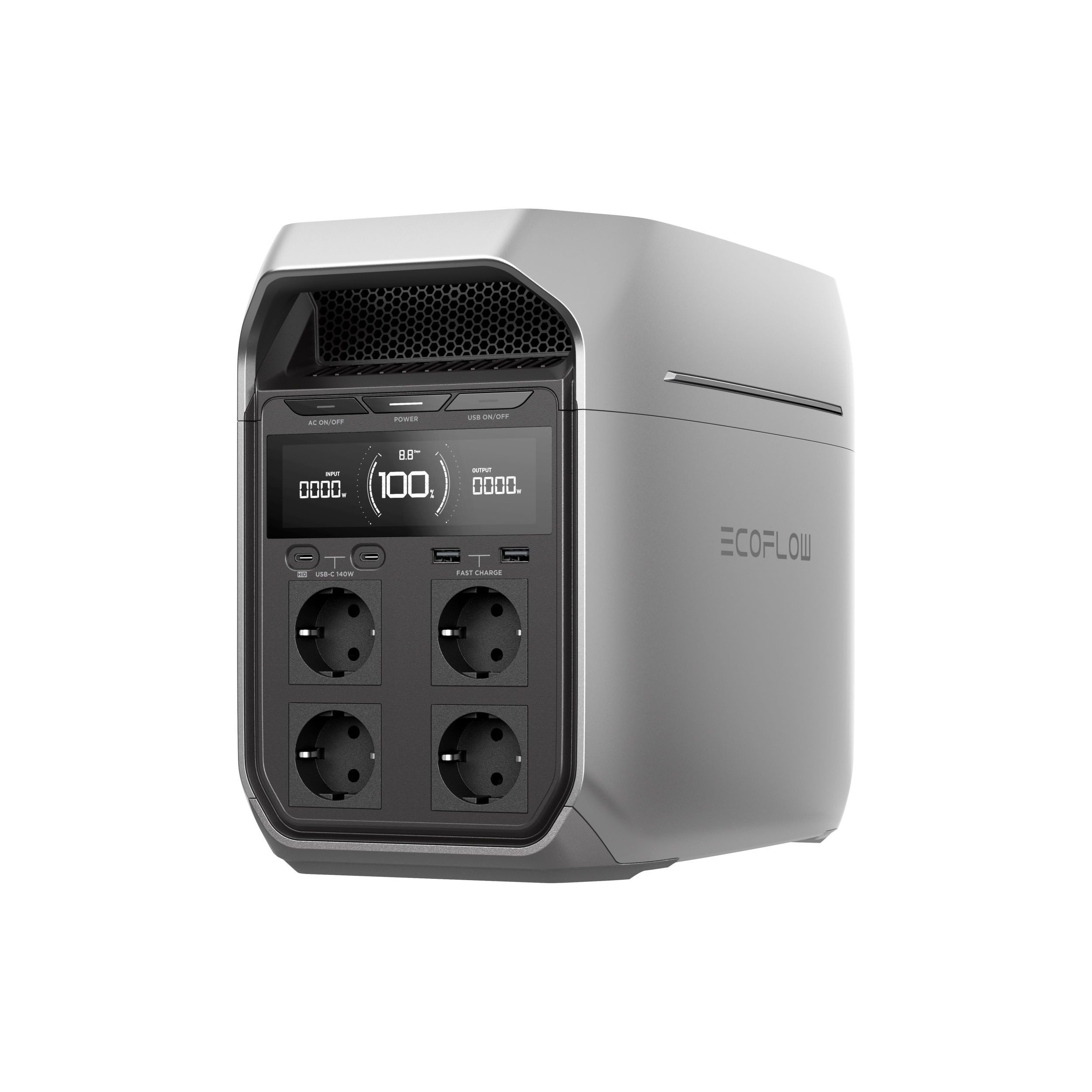 Ecoflow EcoFlow Delta 3 Plus Powerstation 0% Mwst. gem. §12, Abs. 3 UstG Powerstation LiFEPO4 (230 VAC V), Erweiterbare Kapazität von 1 kWh–5 kWh