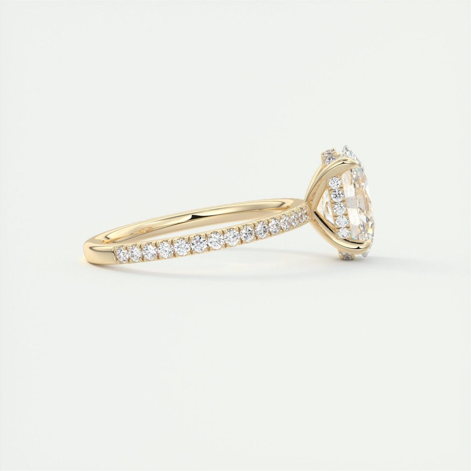 Jumpeak Diamantring Diamantring mit 1ct/2ct/3 ct, Damenring aus 585er Gold, Verlobungsring, Eheringe für Damen, Damenring aus Gold, Geburtstagsgeschenk, IGI
