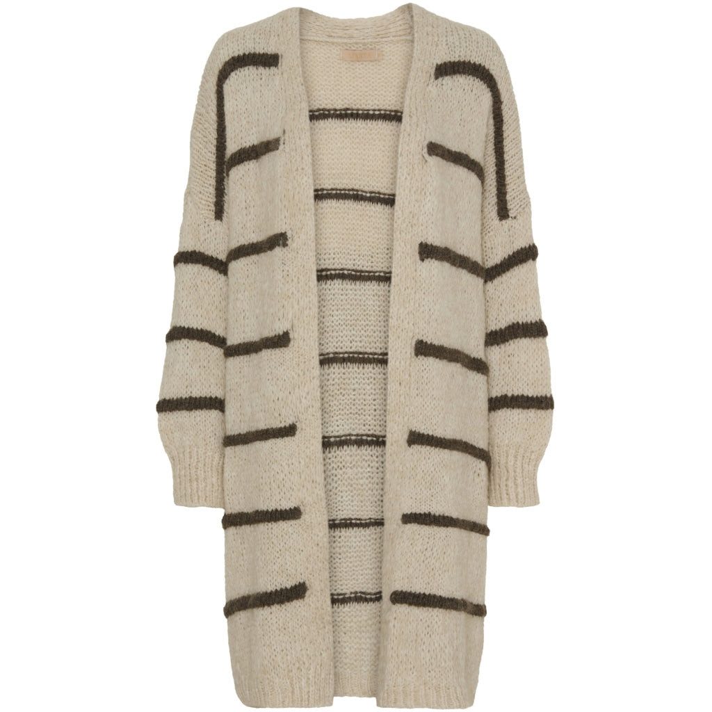 Hemdjacke LaMarta-Beige/Fango Damen Strickjacke
