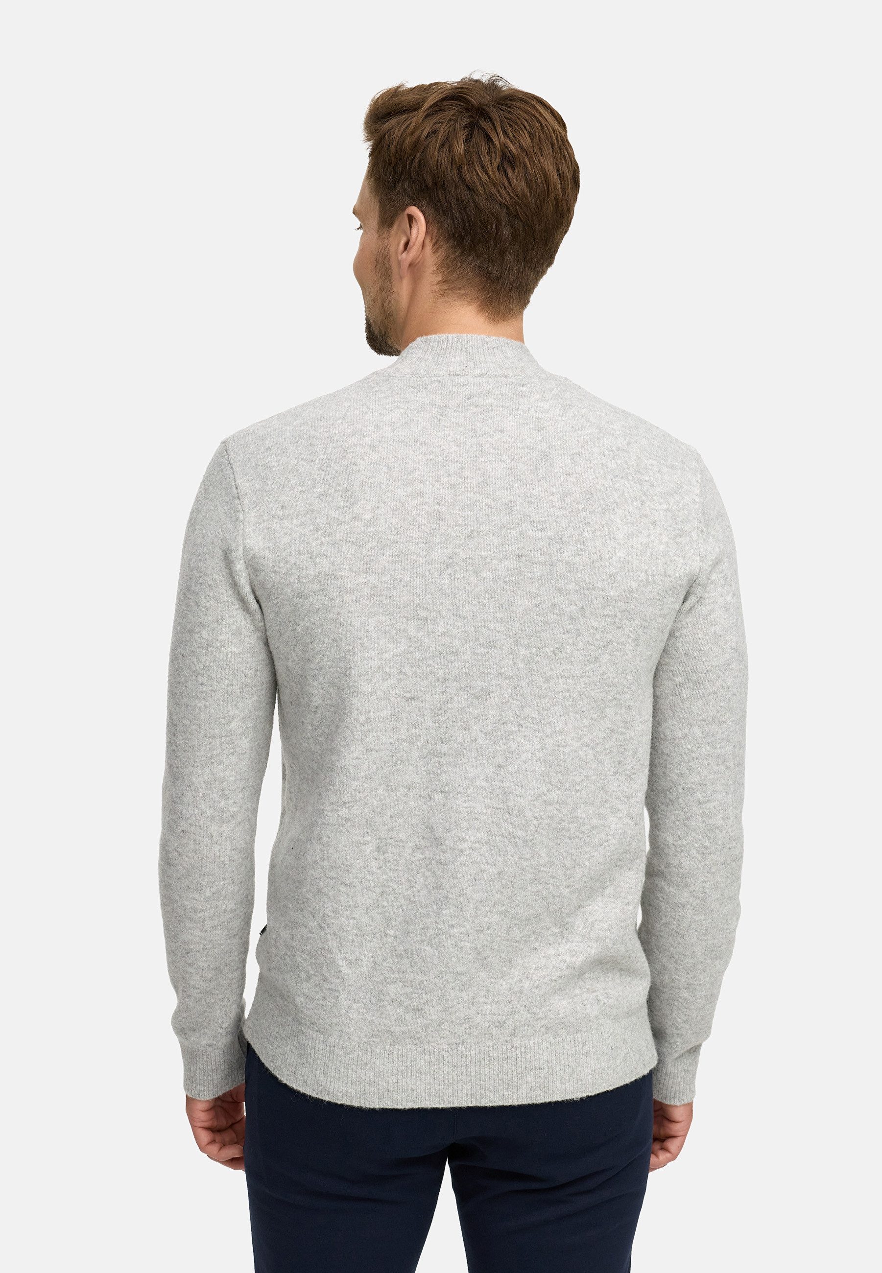 Jeff Strickpullover Herren JFCollin turtle Pullover Herrenpullover Stehkragenpullover aus Strick mit Rippbündchen