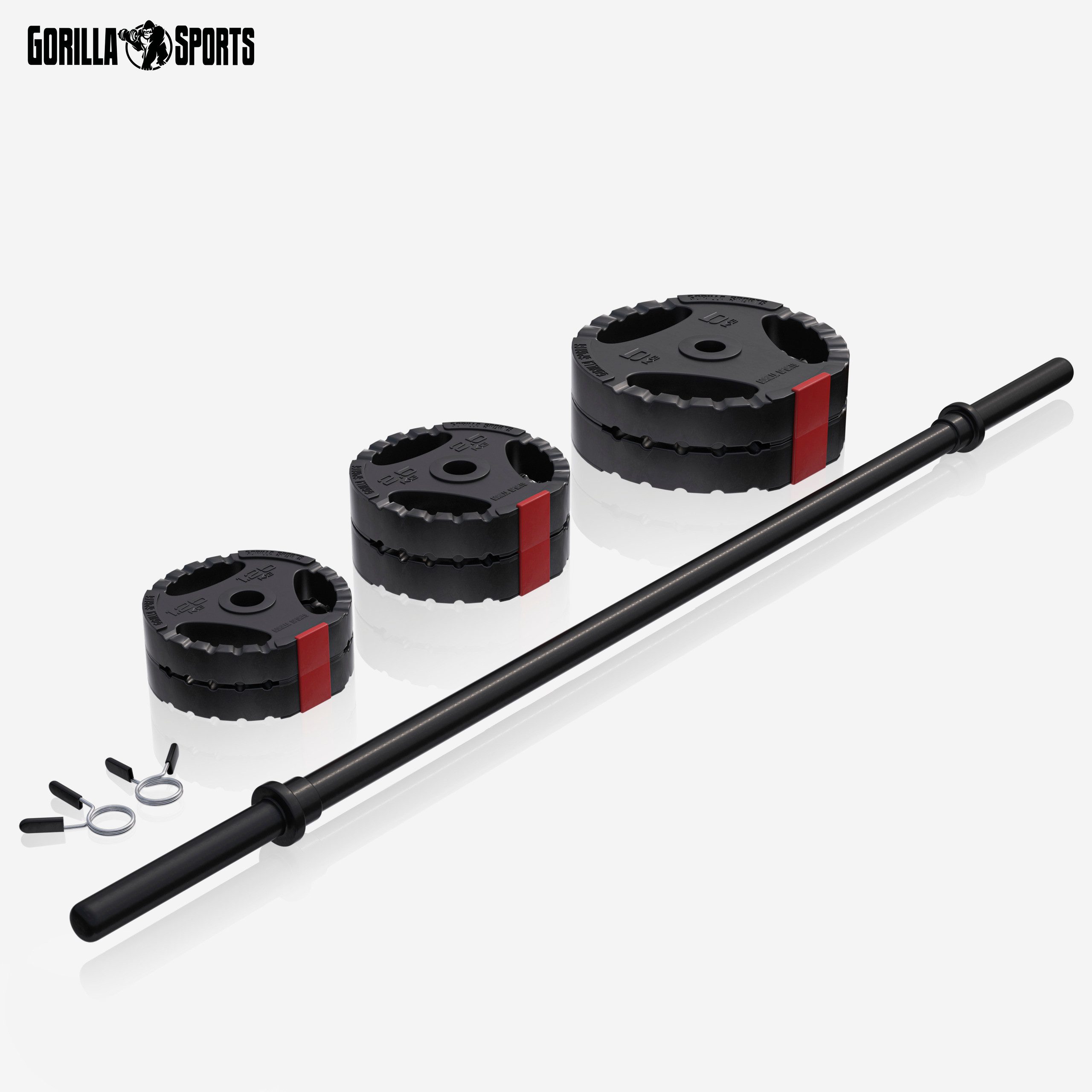GORILLA SPORTS Hantel-Set Langhantelset Aerobic Kunststoff 19,5 kg