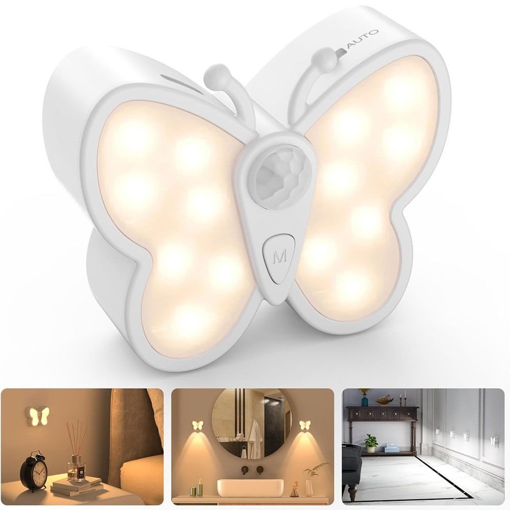 Schreibtischlampe LED Nachtlicht mit Bewegungsmelder USB-Akku Treppenlicht Wandleuchte