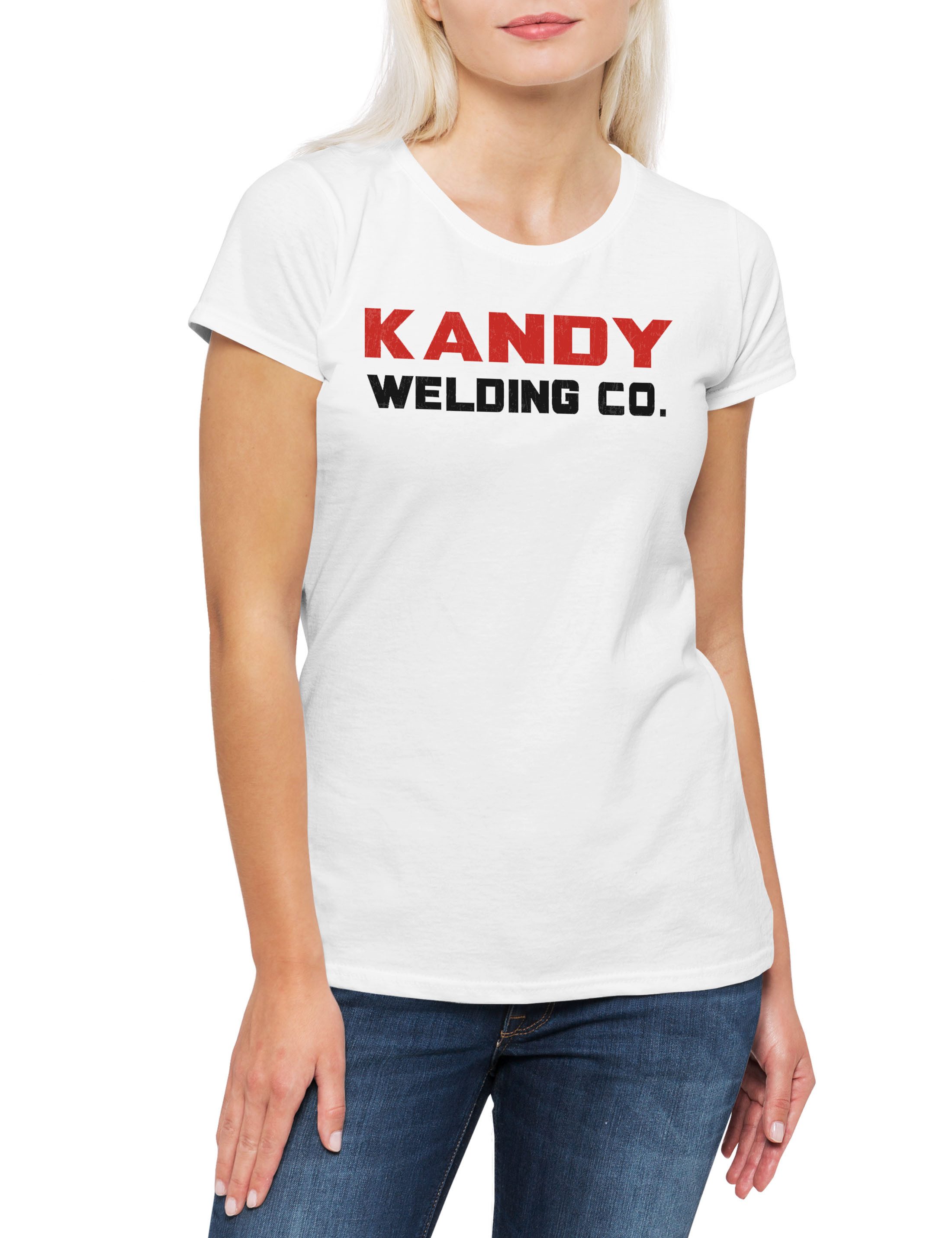 Print-Shirt Kandy Welding Damen T-Shirt Breaking Walter El Bad Camino White Movie