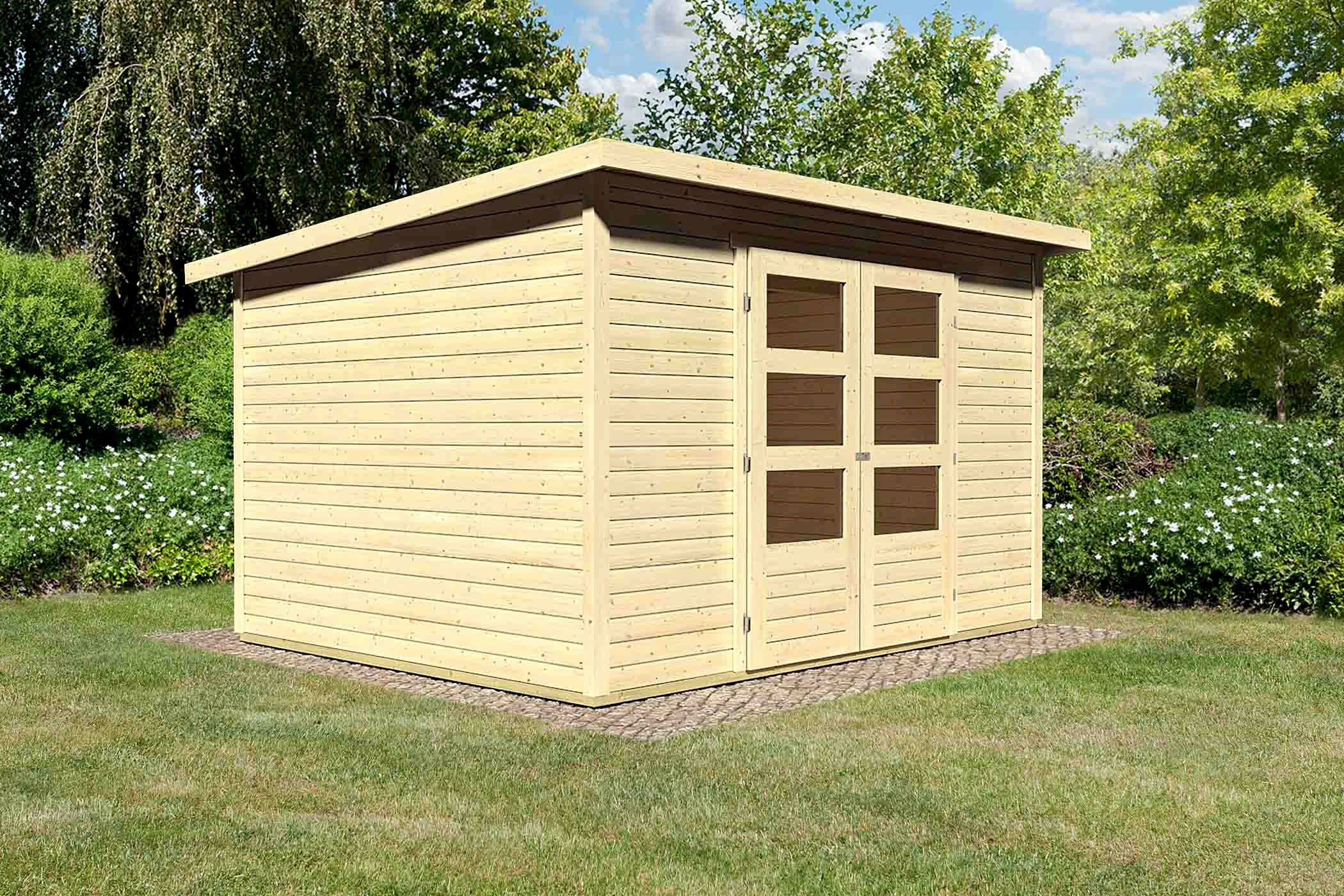 cm naturbelassen Stockach 5, Karibu BxT: Gartenhaus 330x282