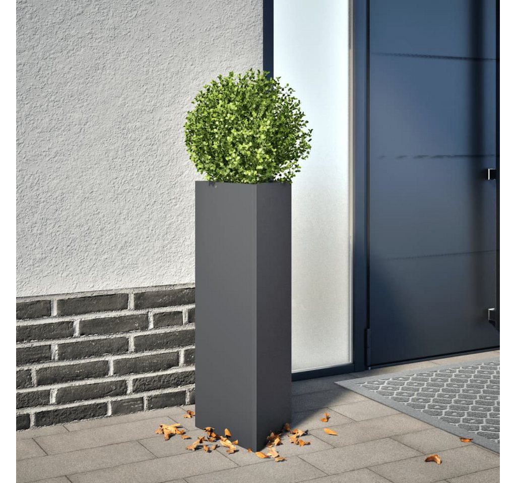 Thumbnail - vidaXL Hochbeet Pflanzkübel Anthrazit Dreieckig 30x26x75 cm Stahl