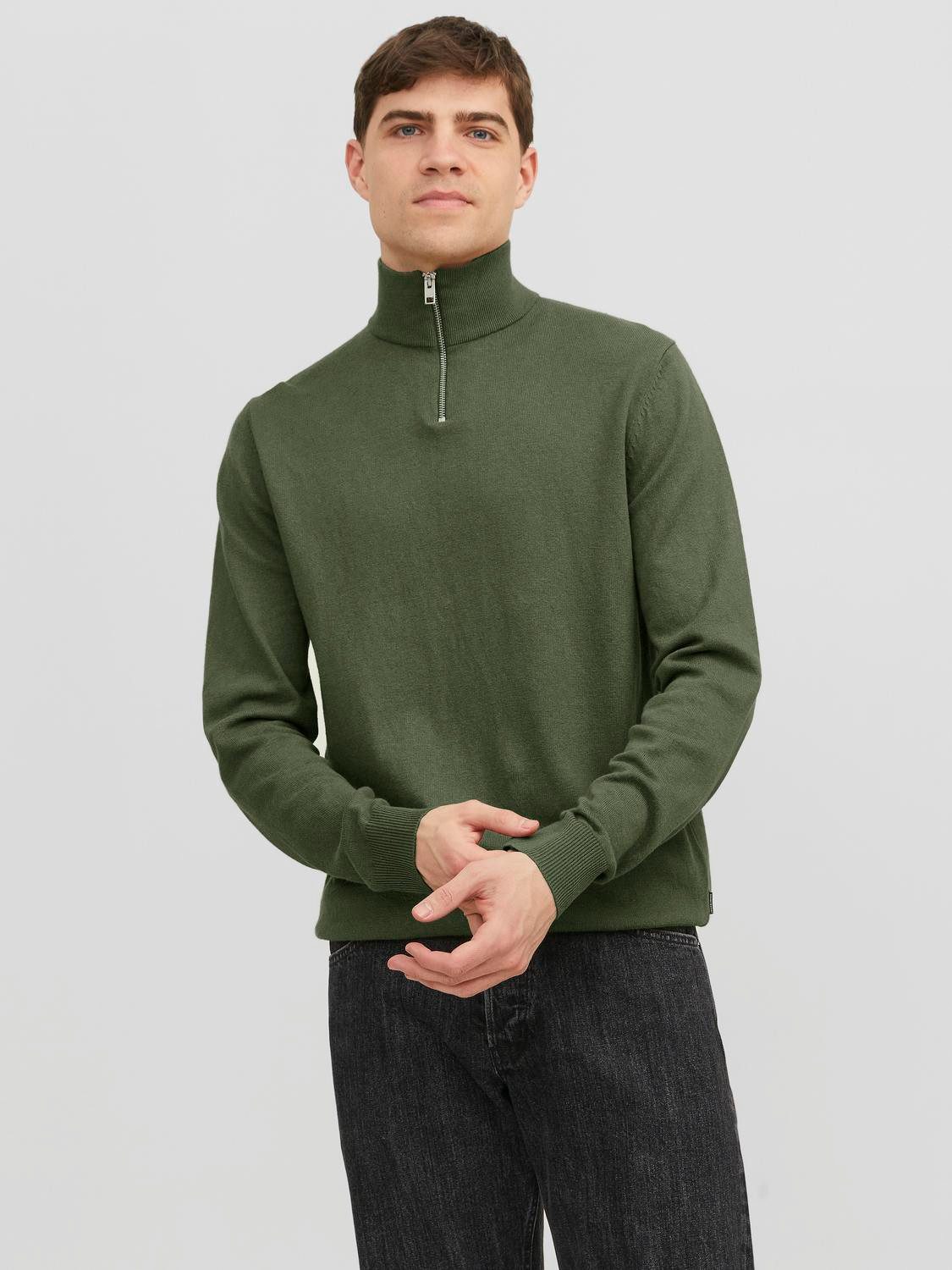 Troyer JJEEMIL KNIT HALF ZIP NOOS