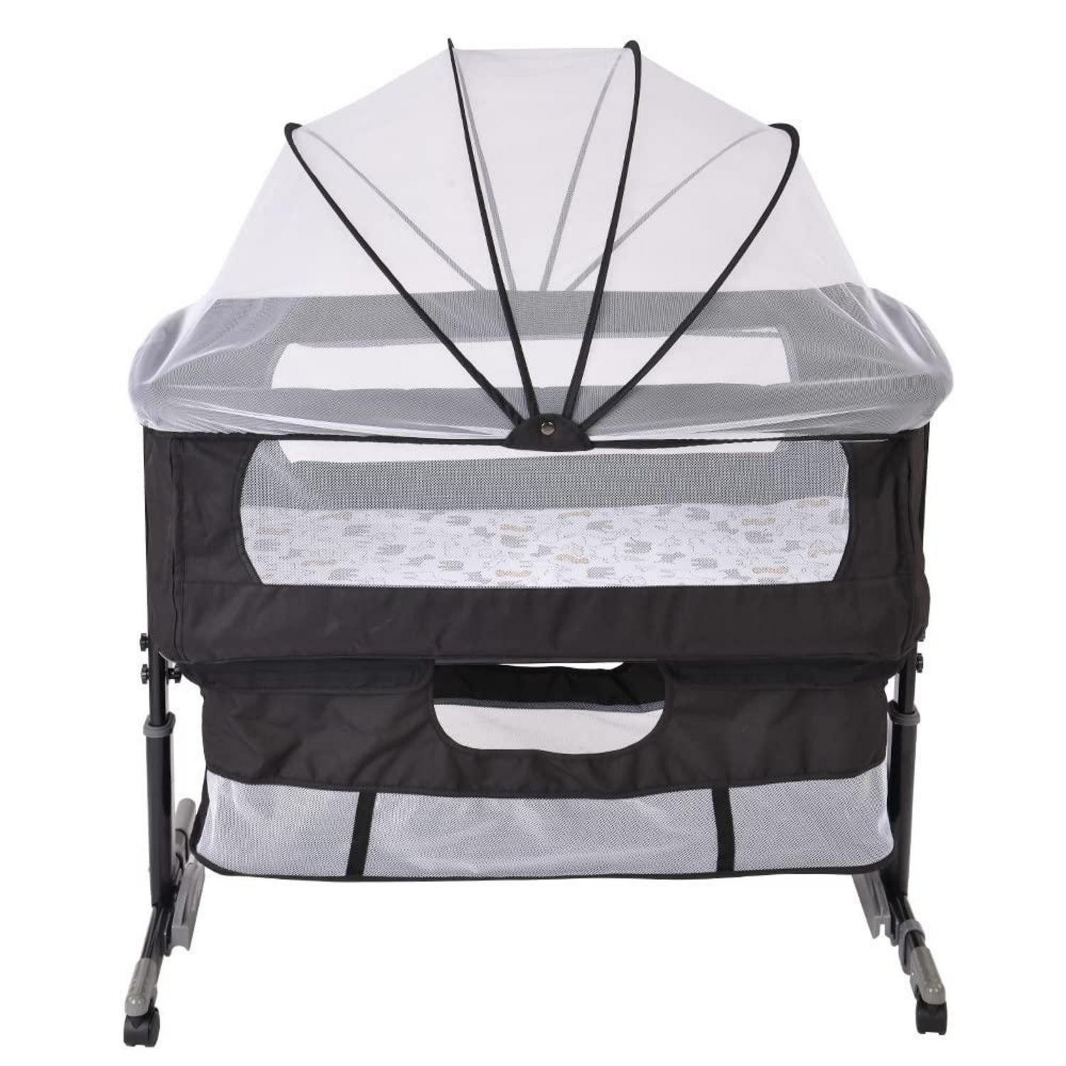 LuxusKollektion Beistellbett Baby Beistellbett klappbar mit Korb
