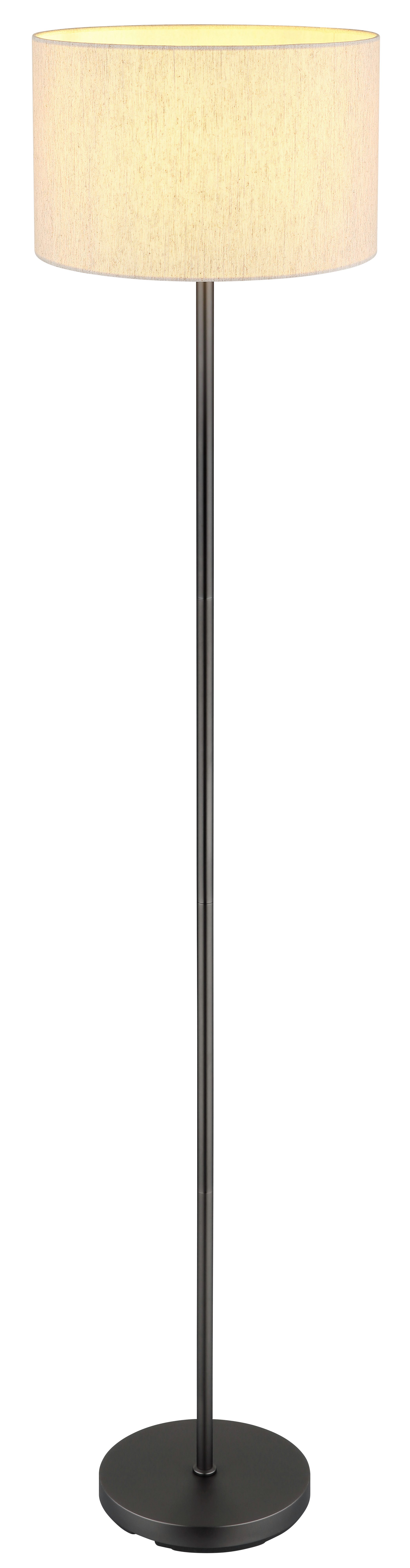 NOWA Stehlampe THEA, ohne Leuchtmittel, Stehleuchte schwarz-chrom matt Wohnzimmer Flur