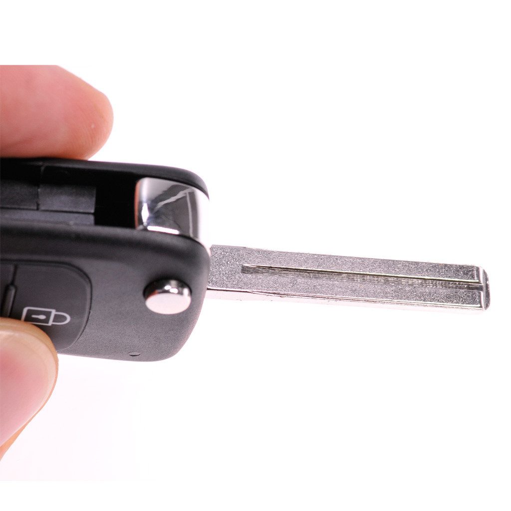 mt-key Auto Klapp Schlüssel 3 Tasten + Mikrotaster + Rohling + VARTA CR2032 Knopfzelle, CR2032 (3 V), für Hyundai Funk Fernbedienung