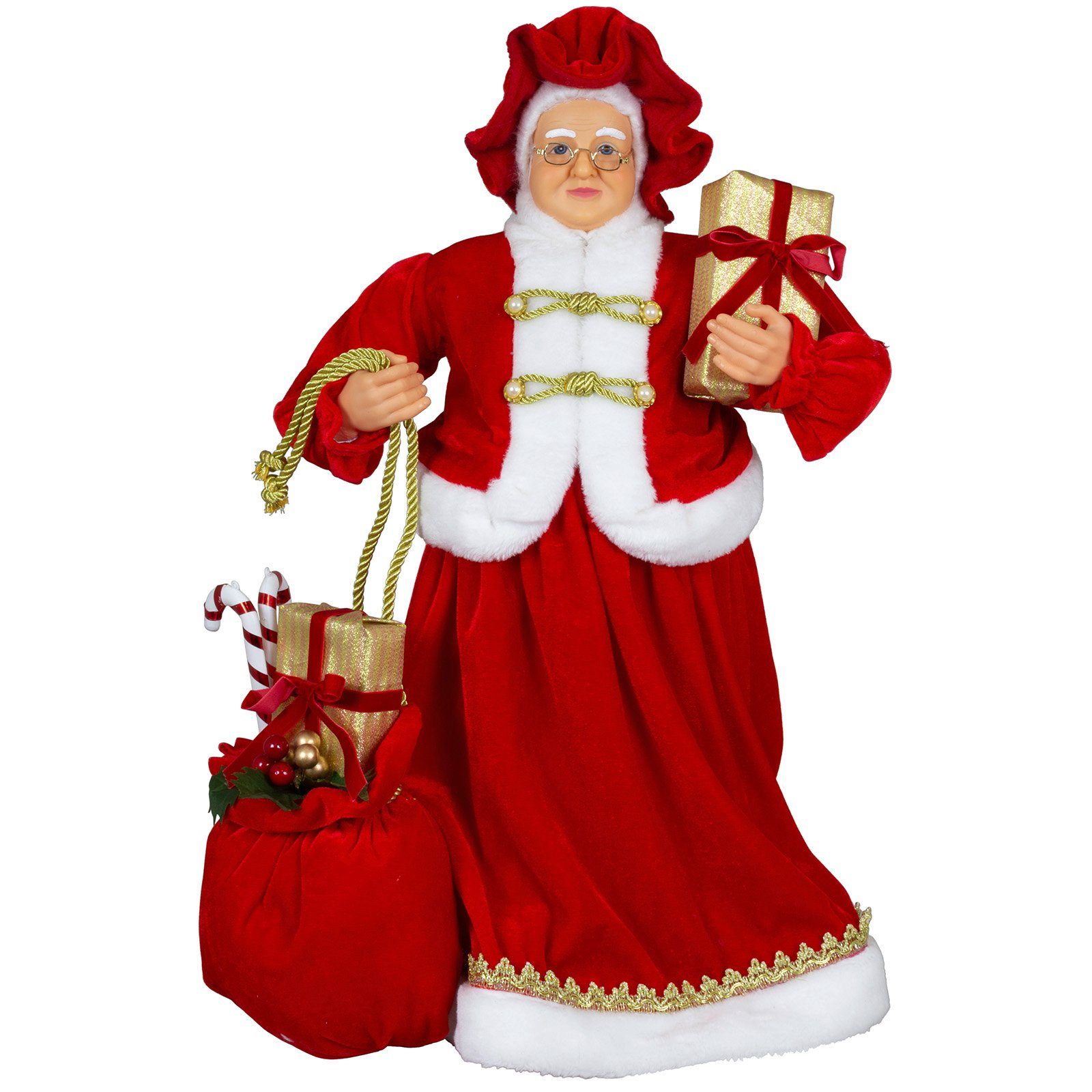 Weihnachtsfrau 1 60cm Figur, Weihnachten Weihnachtsfigur (Deko Alma Paradise Christmas Mrs. St., Santa stehend),
