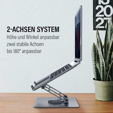 CoverKingz Laptop Ständer Höhenverstellbar mit 360° drehbarer Basis 10-17 grau Laptop-Ständer