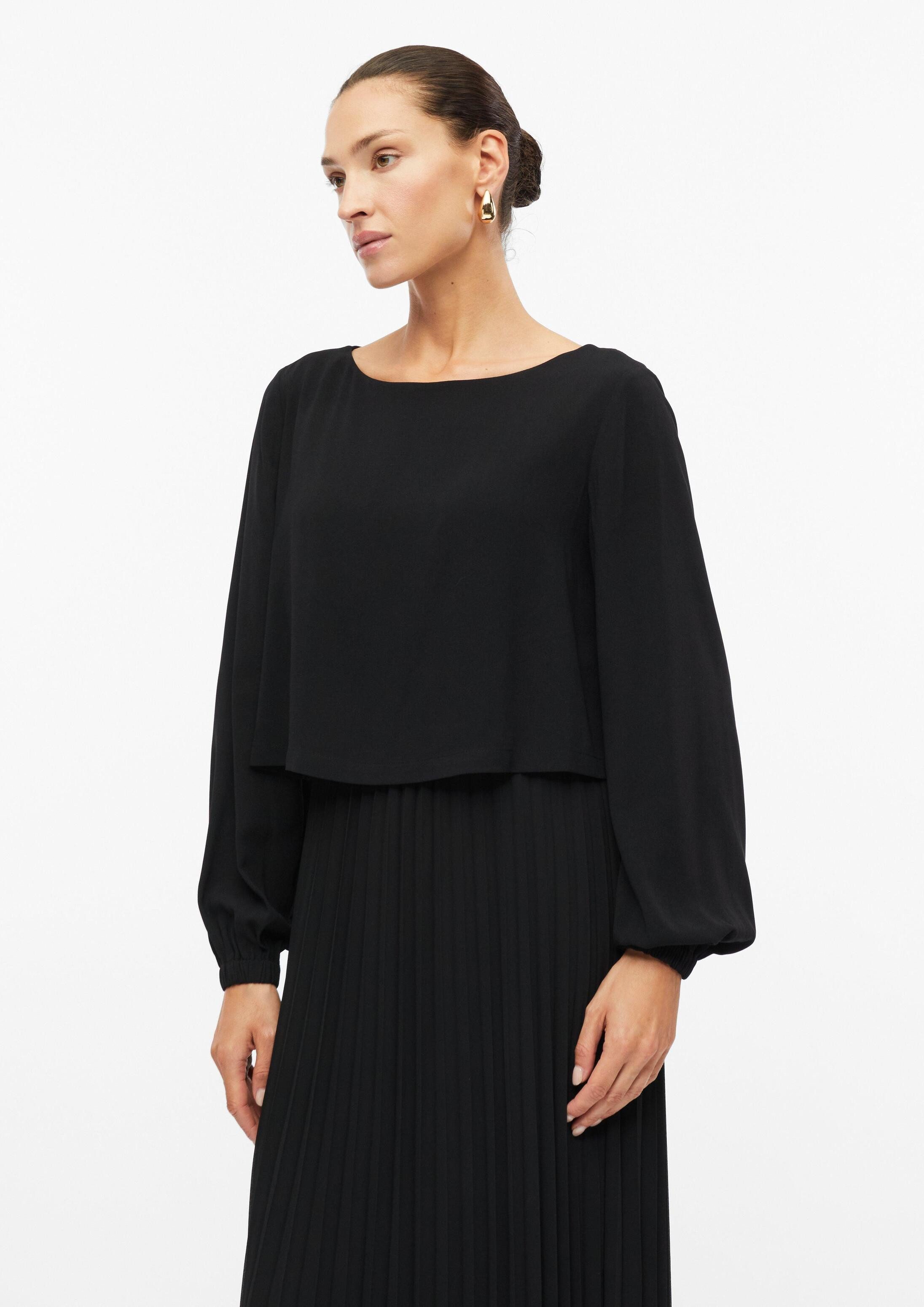 s.Oliver Midikleid Kleid Midi-Kleid aus Chiffon-Crêpe mit Layering-Effekt