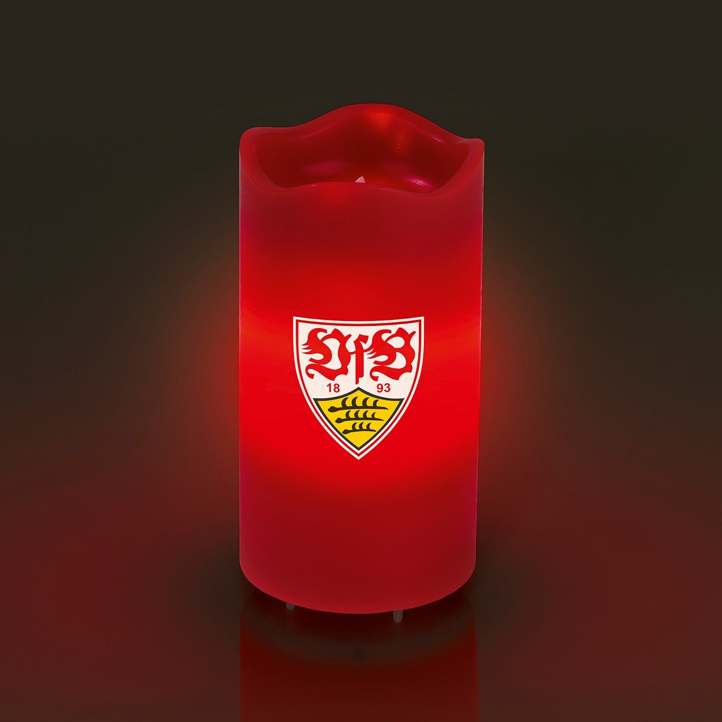 VfB Stuttgart LED-Kerze »LED-Echtwachskerze - rotierendem VfB-Wappen - rot«  online kaufen | OTTO