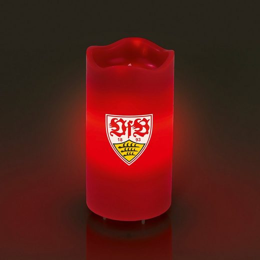 VfB Stuttgart LED-Kerze »LED-Echtwachskerze - rotierendem VfB-Wappen - rot«