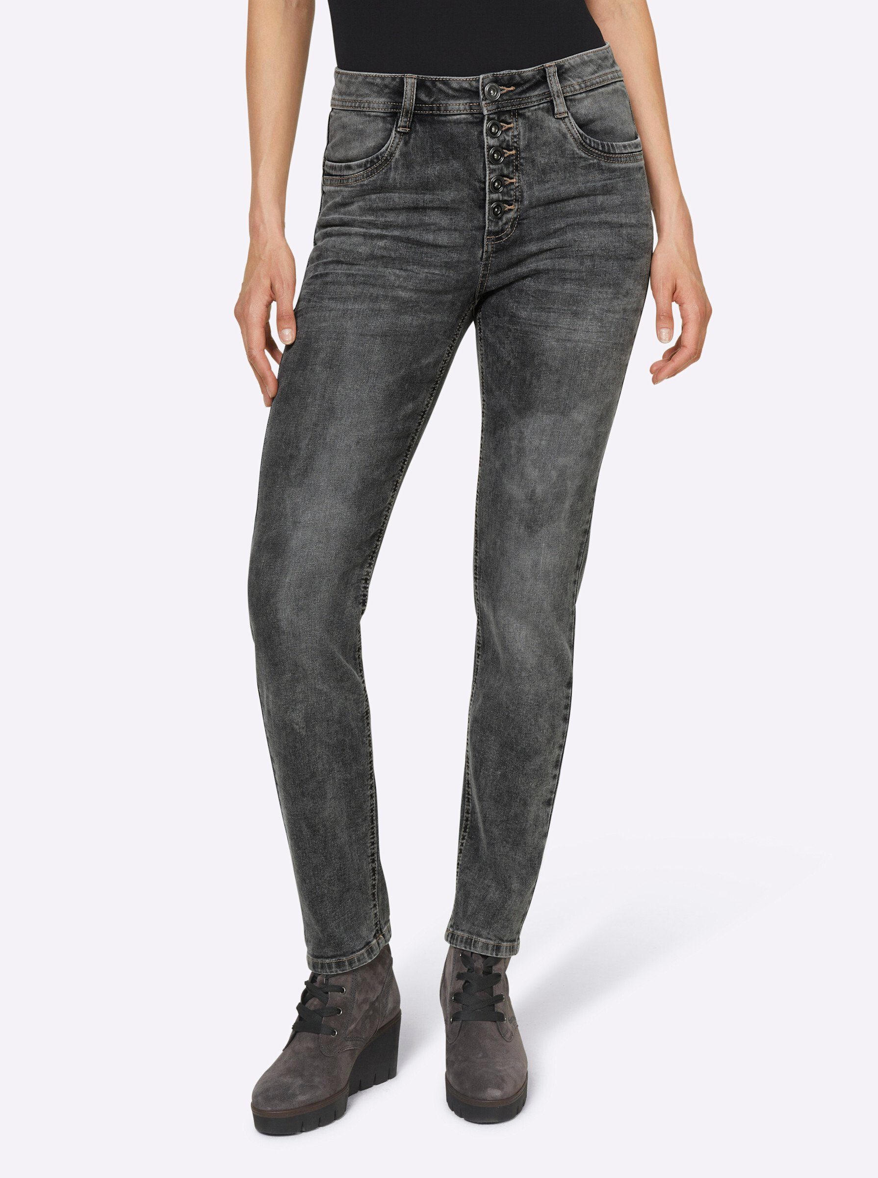 heine grey-denim Bequeme Jeans