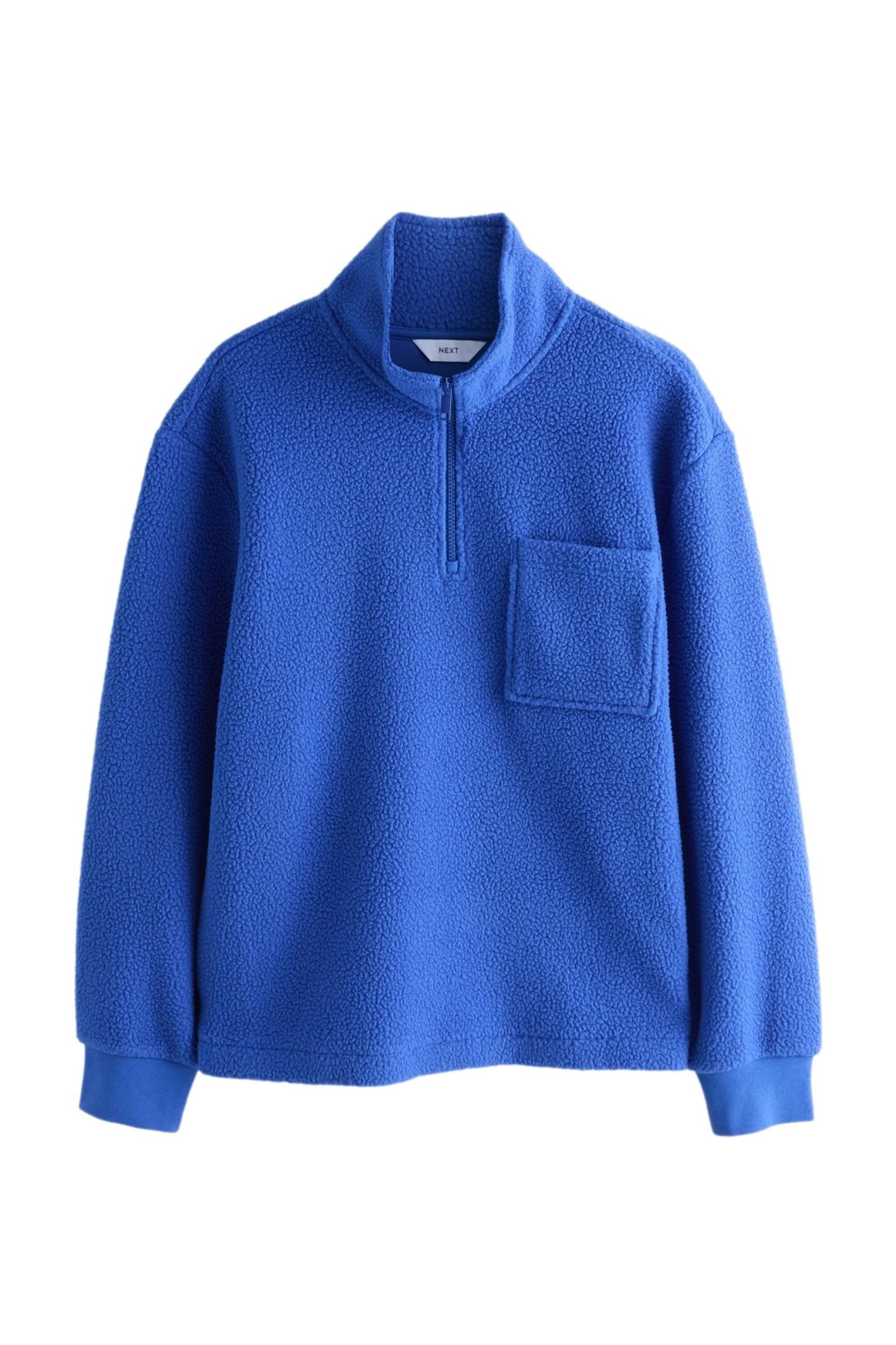 Fleecejacke Fleecepullover mit viertellangem Reißverschluss