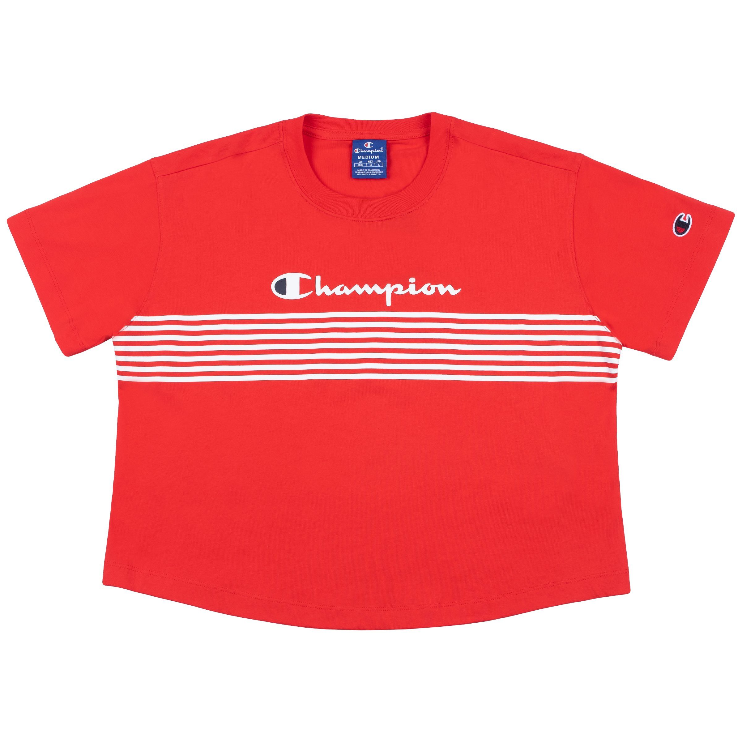 Champion T-Shirt Damen T-Shirt, bauchfrei - Crop-Top, Logo-Print