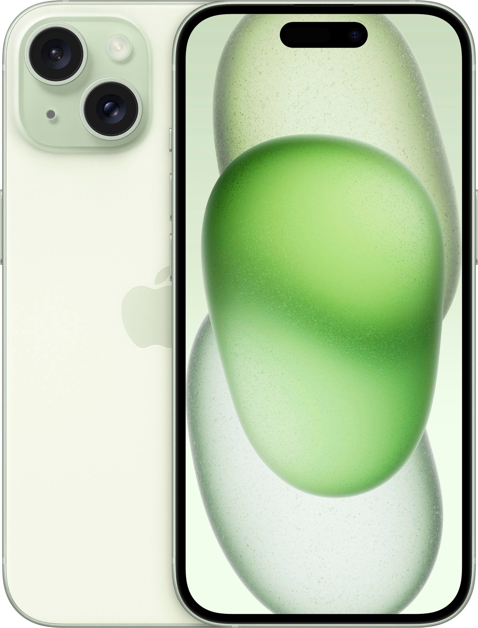 Apple iPhone 15 256GB Smartphone (15,5 cm/6,1 Zoll, 256 GB Speicherplatz, 48 MP Kamera) grün