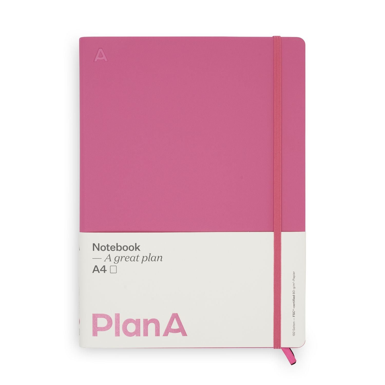 Notizbuch Notizbuch A4 Hardcover Candy Pink Blanko, 192 Seiten