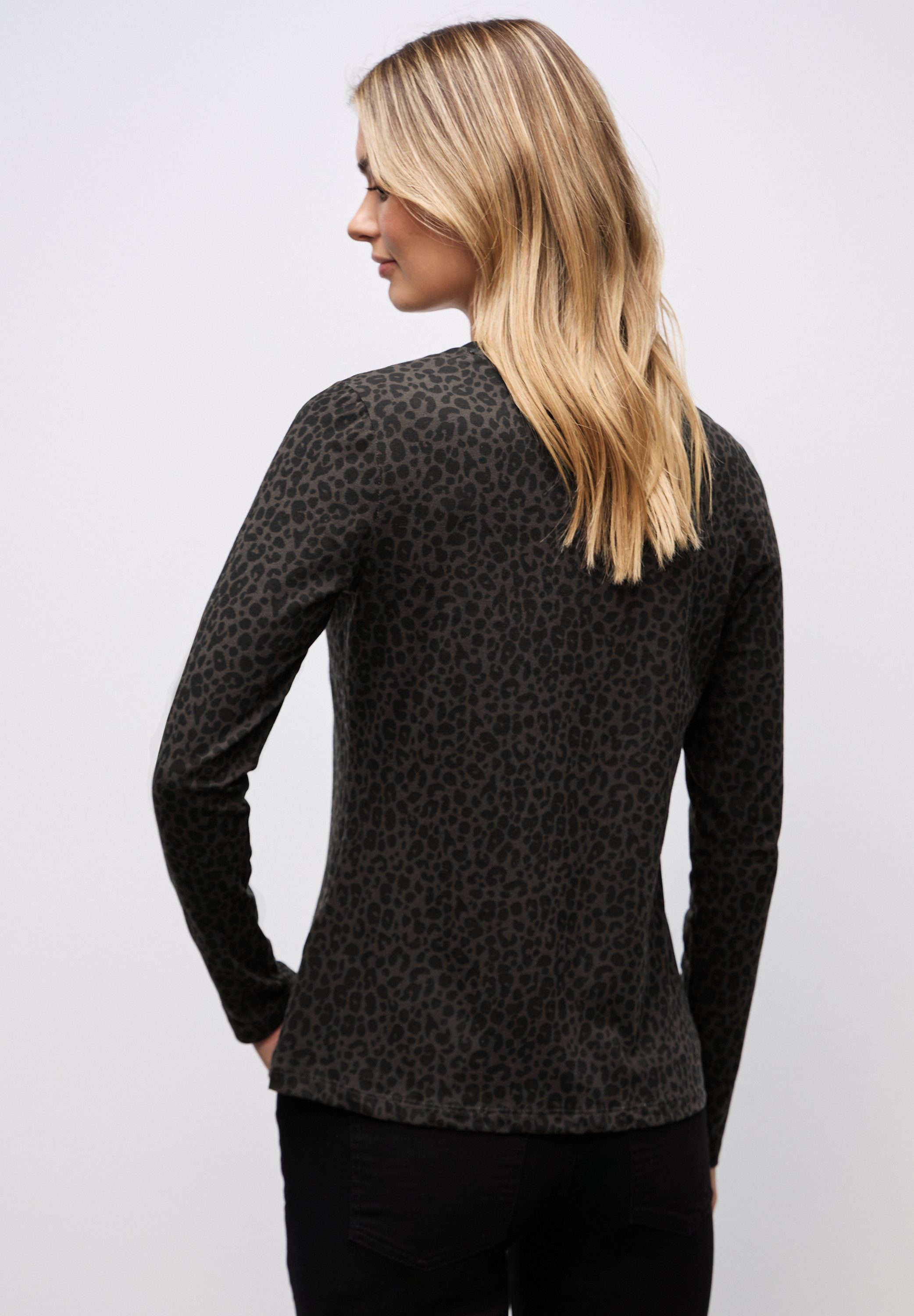 STREET ONE Langarmshirt mit Leomuster günstig online kaufen