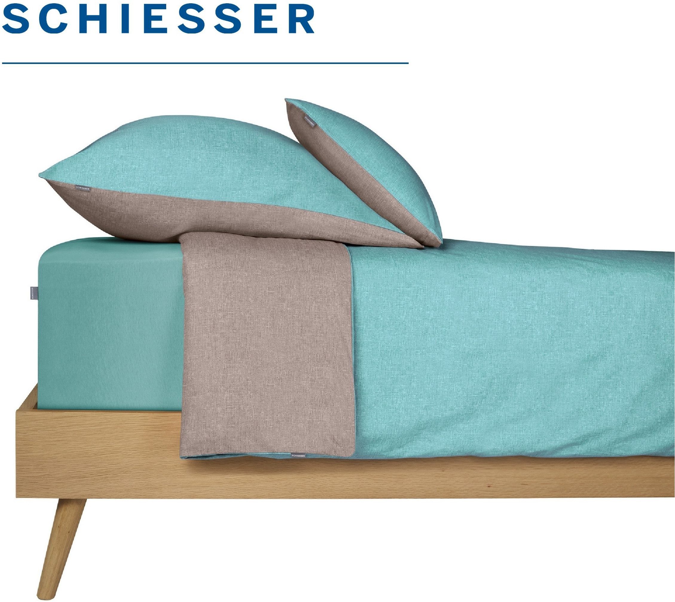 Schiesser Spannbettlaken Jessi aus 100% Baumwolle, Jersey, Gummizug: rundum, (1 Stück), für Matratzen bis zu 22 cm Höhe, OEKO-TEX® MADE IN GREEN – Bild 4 von 5