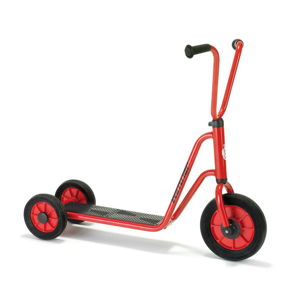 Winther Cityroller MINI Roller mit 2 Hinterrädern – Stabiler Tret-Roller für Kinder