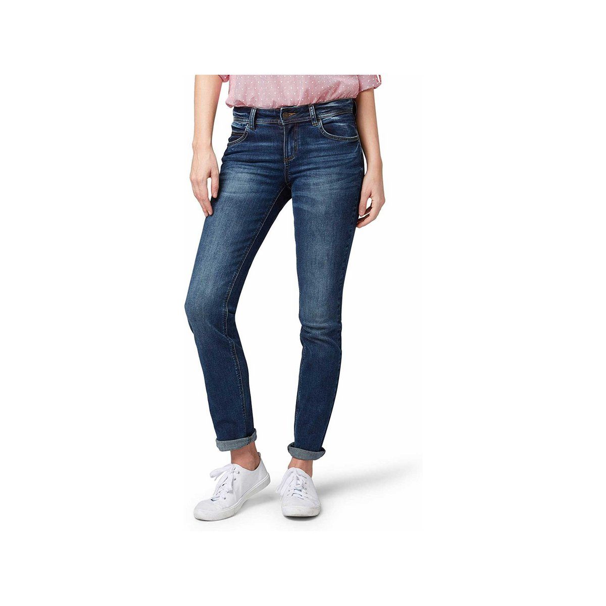 TOM TAILOR Straight-Jeans blau gerade (1-tlg)