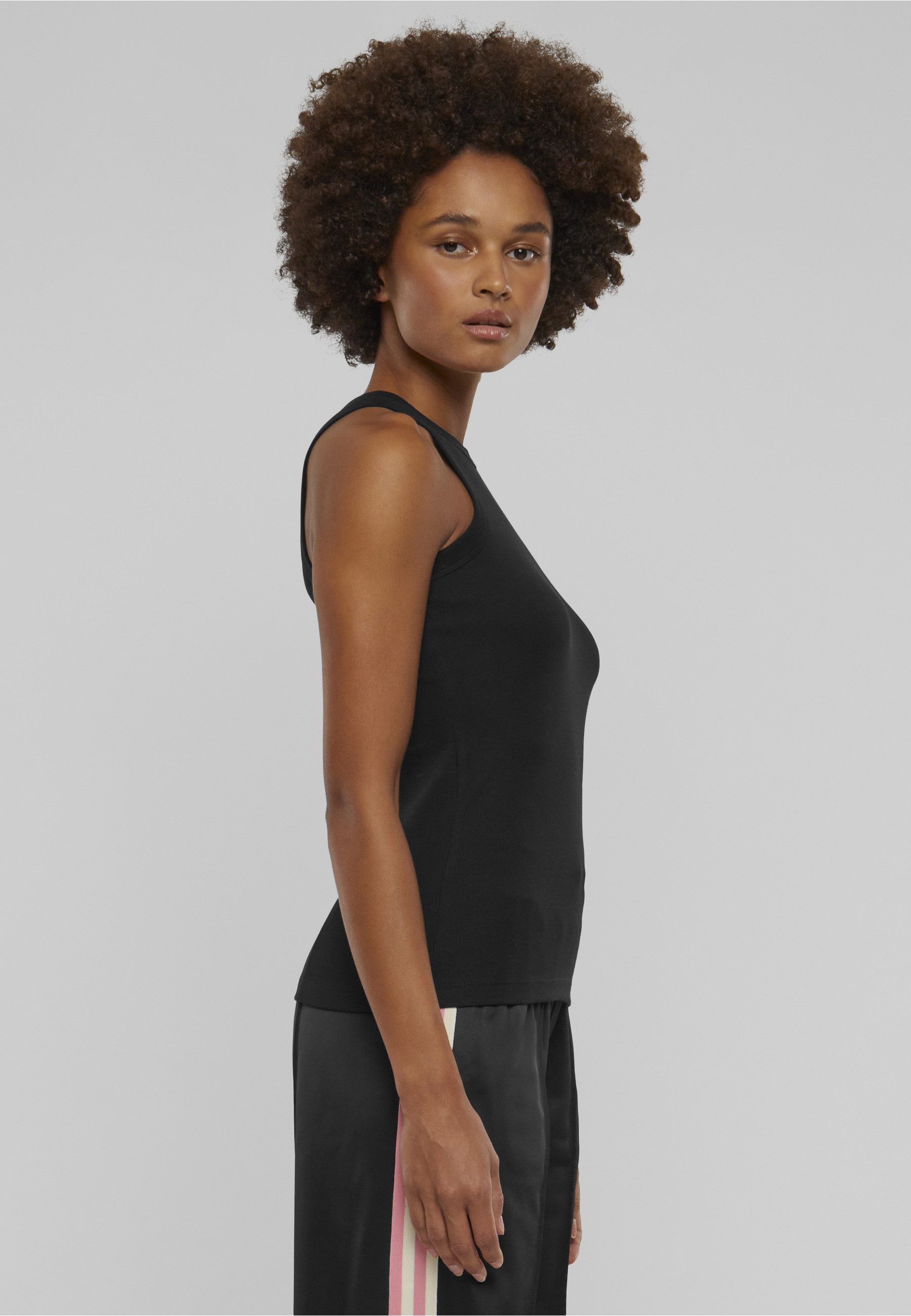 URBAN CLASSICS Muskelshirt Urban Classics Damen Ladies Racer Back Rib Top (1-tlg)