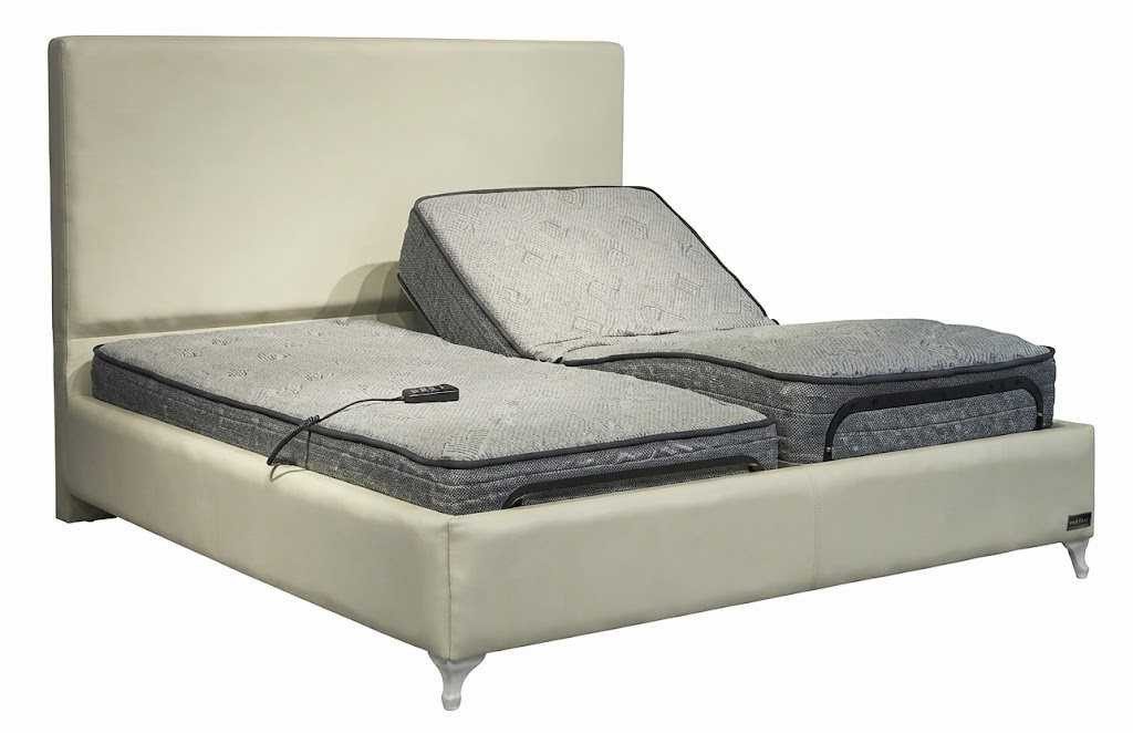 JVmoebel Polsterbett Bett Beiges Designbett Polsterkopfteil Textil Holz Schlafzimmer (1-tlg., 1-tlg)