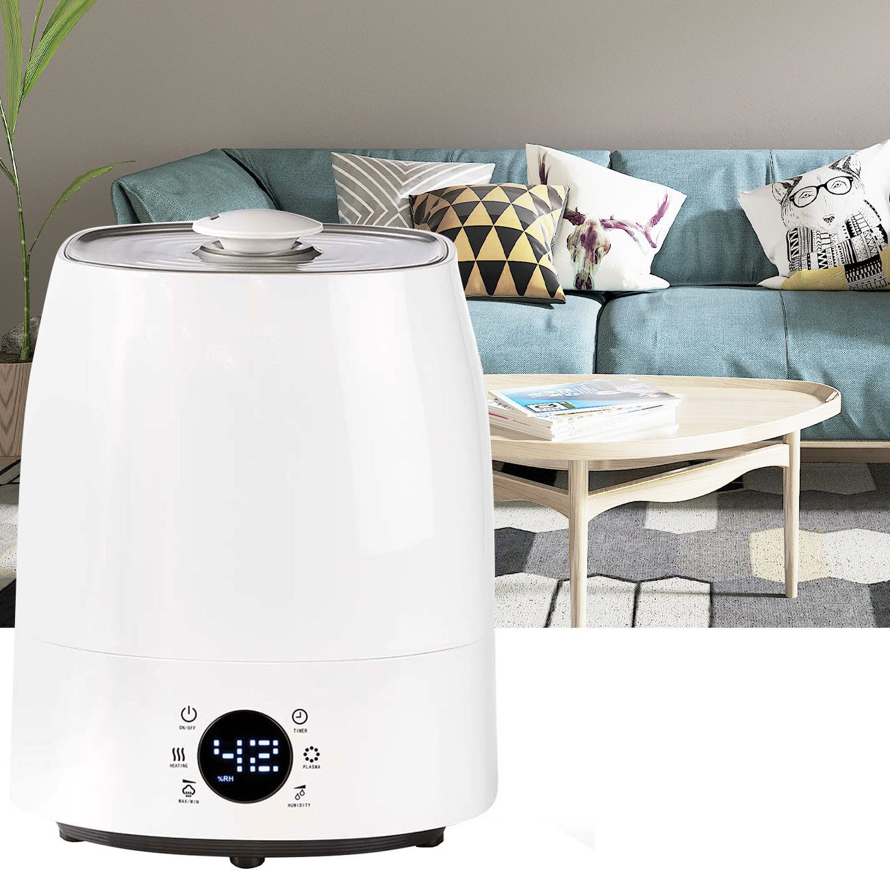 Nedis Luftbefeuchter Ultraschall-Luftbefeuchter 5.5L, 110W & Keramikfilter für 50m²