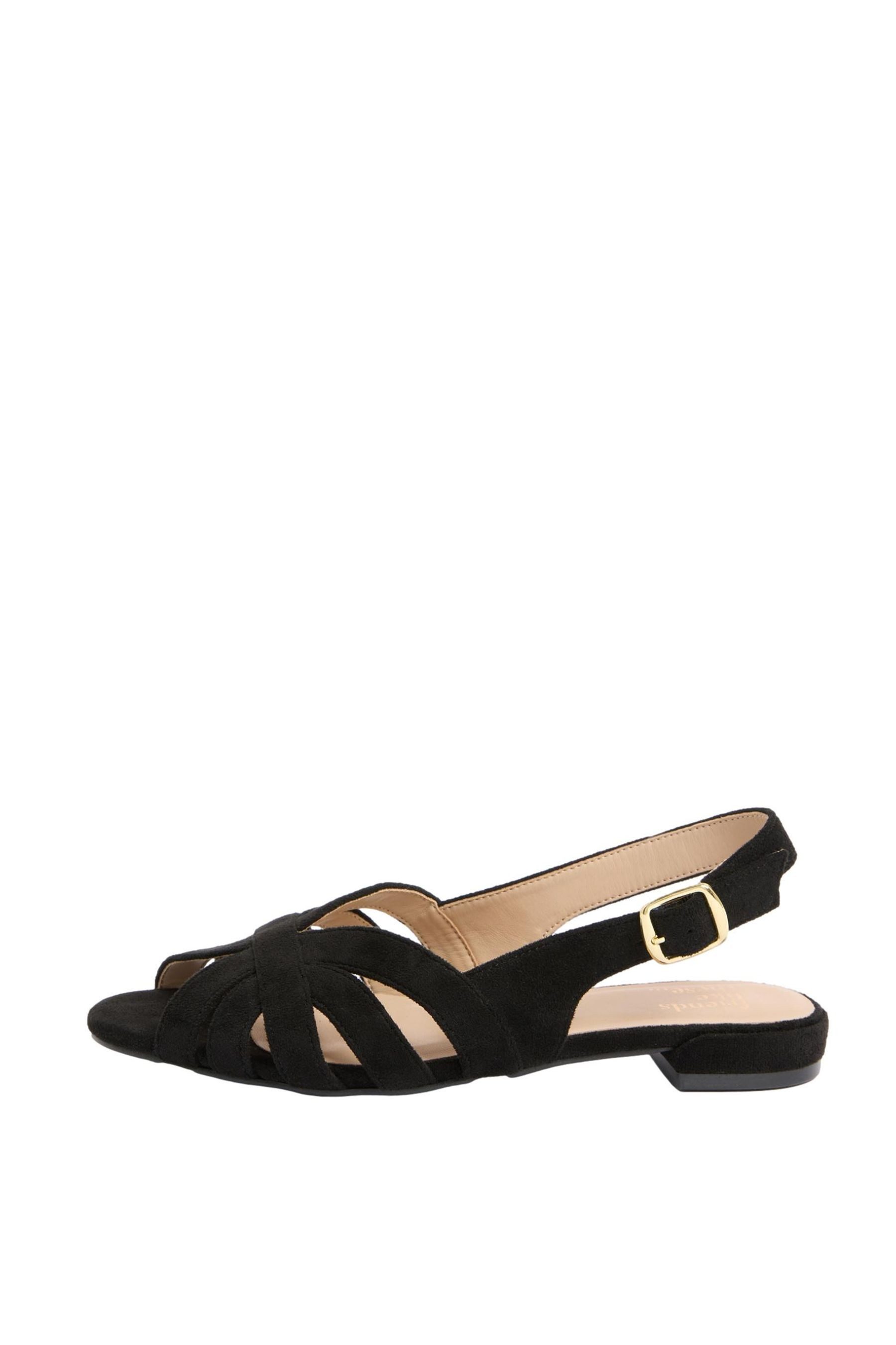 Friends Like These flache, zehenfreie Slingbacks Sandale