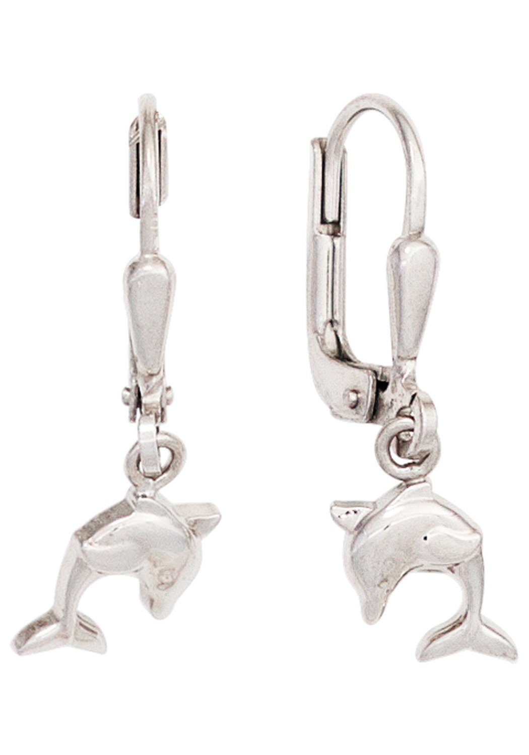 JOBO Paar Ohrhänger Delfin, 925 Silber