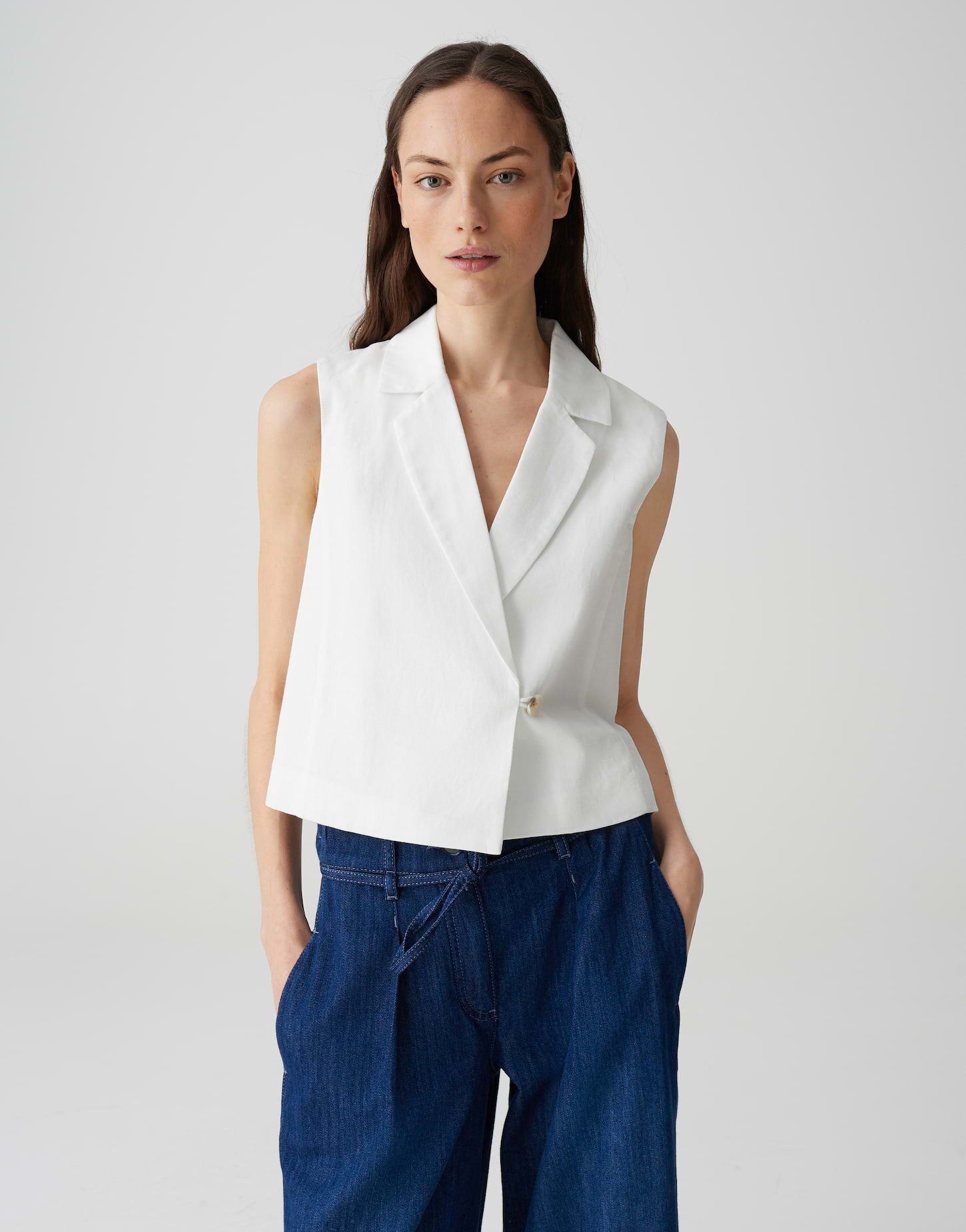 OPUS Anzugweste WINO Regular aus BCI Cotton Leinen Mix günstig online kaufen