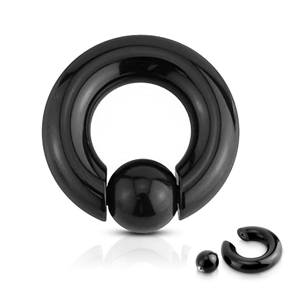 viva-adorno Intimpiercing Piercing Ring BCR XXL Klemmring mit Kugel Spring Ball Closure Ring, Clip in Pop Out Ohrpiercing Nasenpiercing Septumpiercing Brustpier – Bild 2 von 2