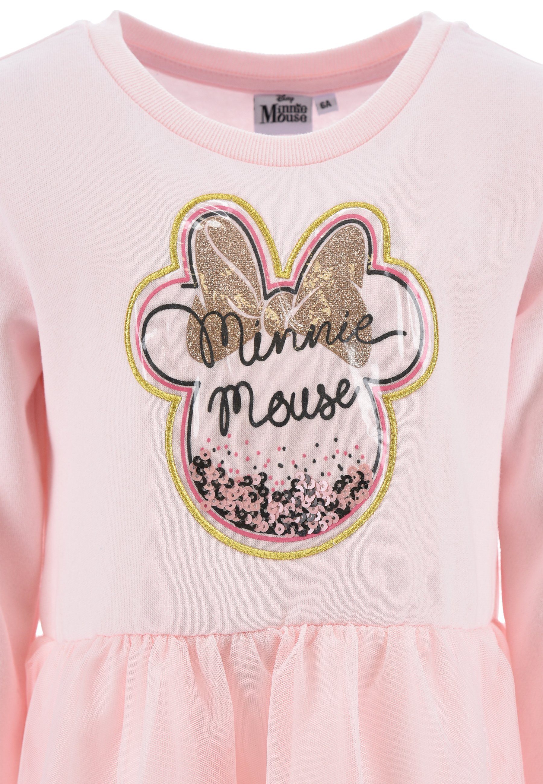 Disney Mouse Tüllkleid Kleid gefüttert Kinder Minnie Festkleid Winterkleid