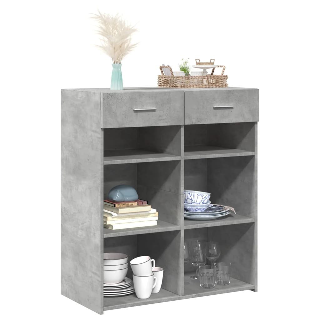 vidaXL Sideboard Sideboard Betongrau 80x42,5x93 cm günstig online kaufen