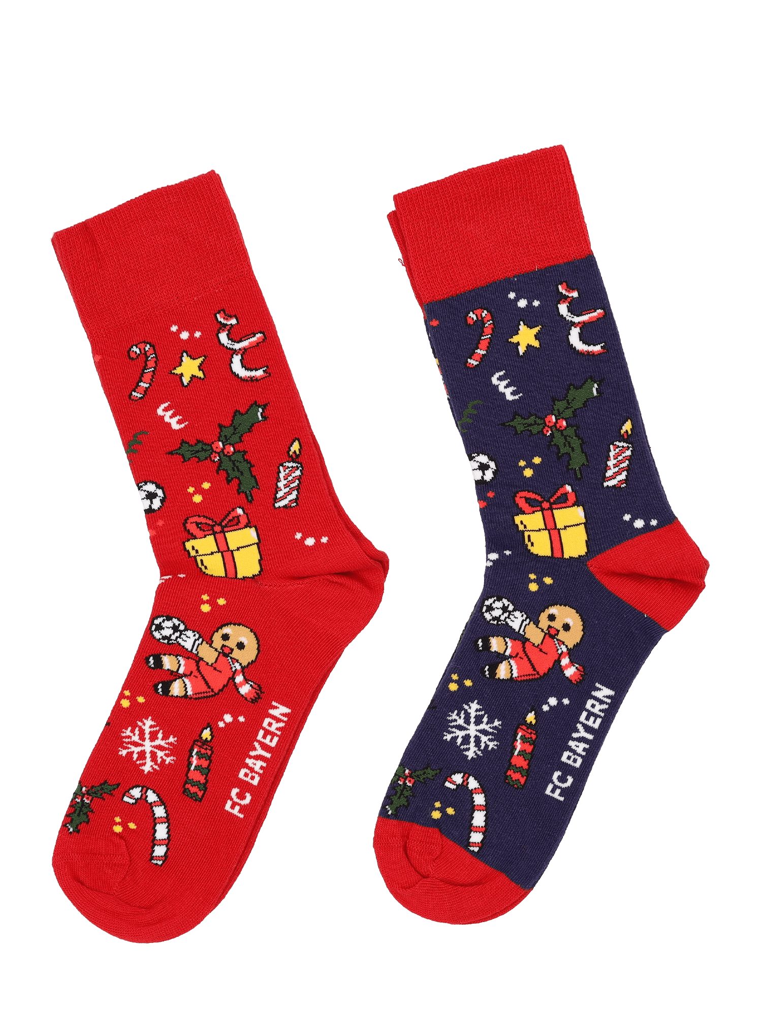 FC Bayern München Socken FC Bayern München, Socken 2er-Set Winter, Unisex, Rot